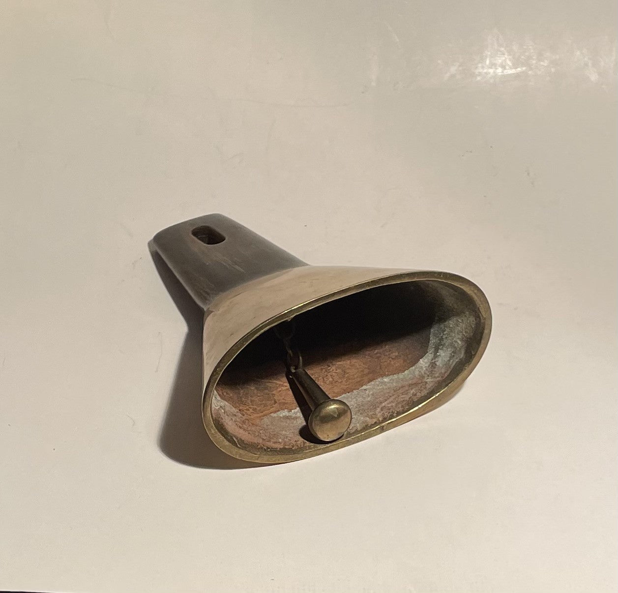Beautiful brass/horn bell in the Carl Aubock/Karl Hagenauer style - no. 011004