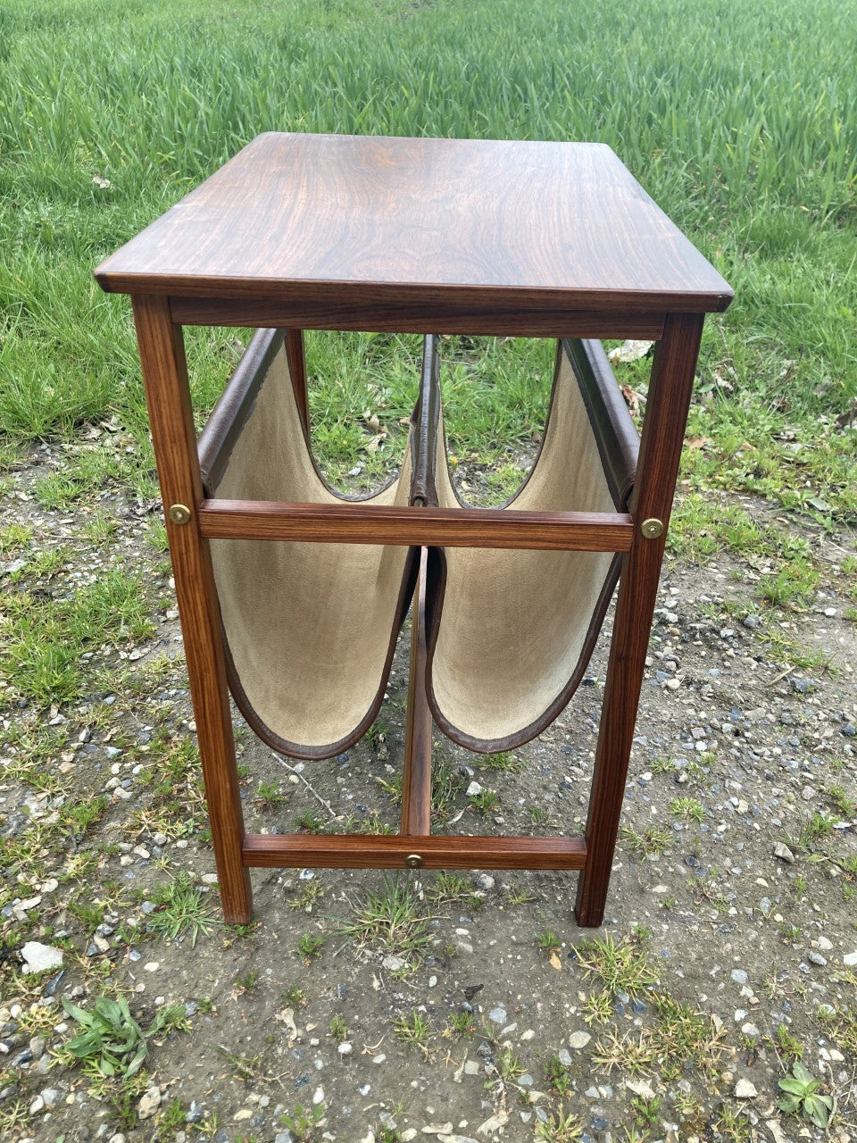 Beautiful rosewood newspaper holder - no. 0040