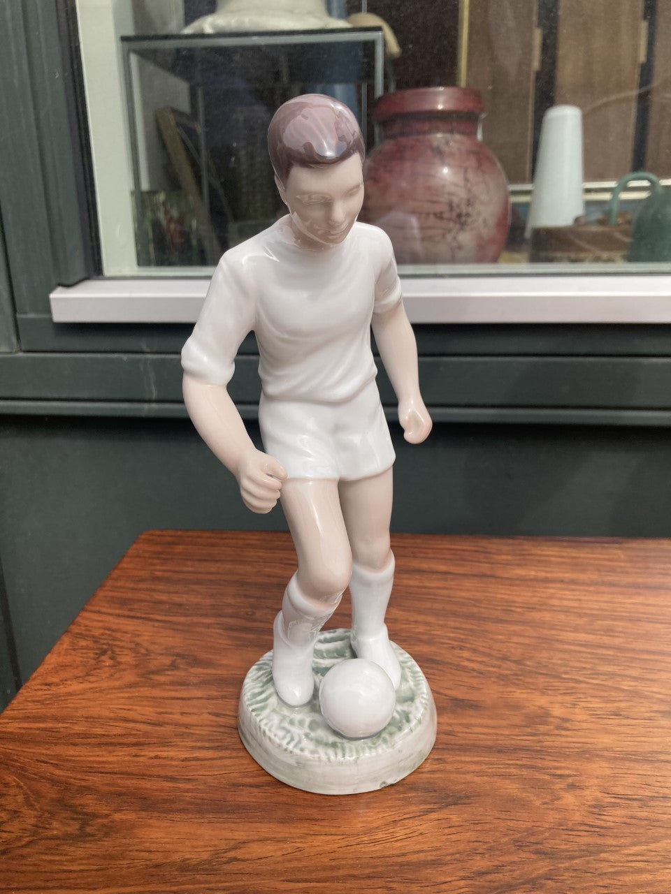 Football playing boy, Bing and Grøndahl porcelain figure - no. 0068