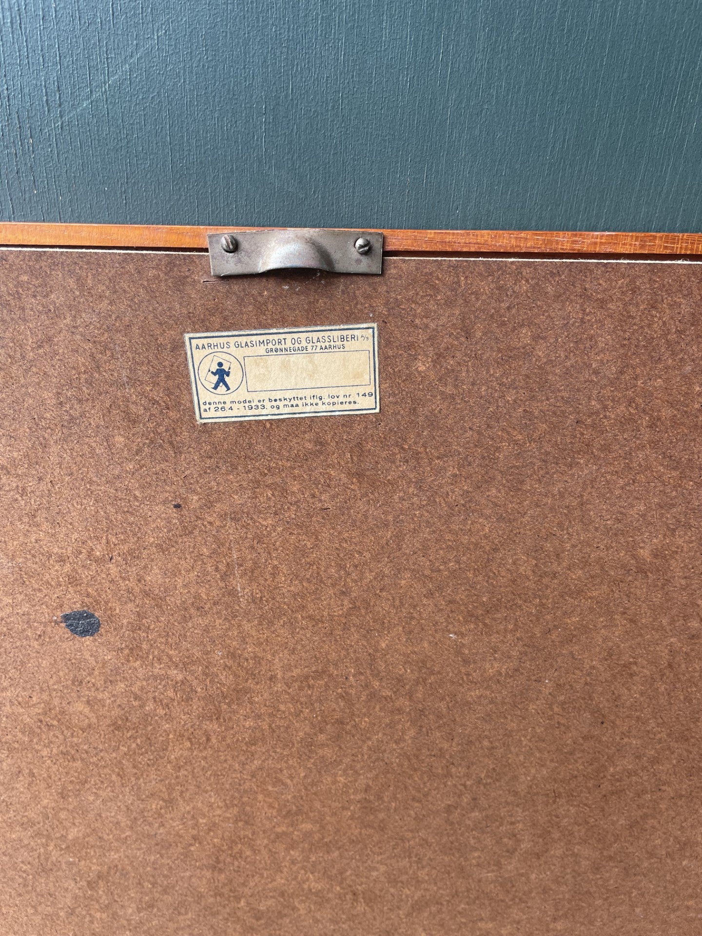 Flot stort teak spejl - nr. 011100