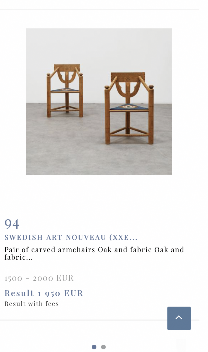 Svensk Munkstol i egetræ fra 1900-tallet - nr. 0105