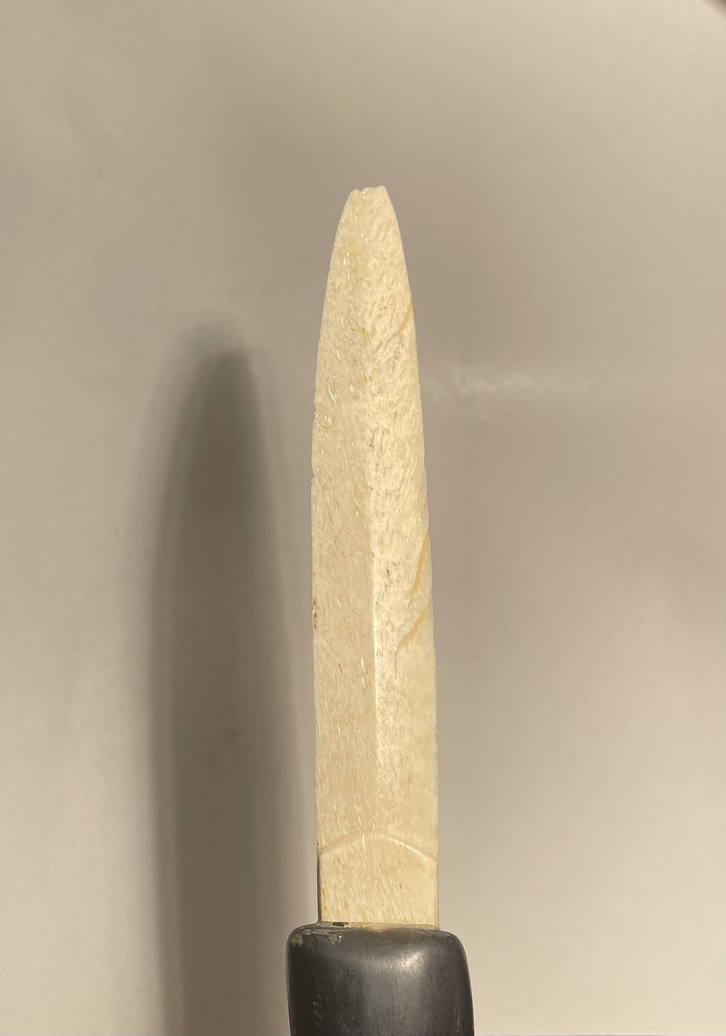 Paper knife with Tupilak handle, carved from buffalo horn and whale rib - no. 09980