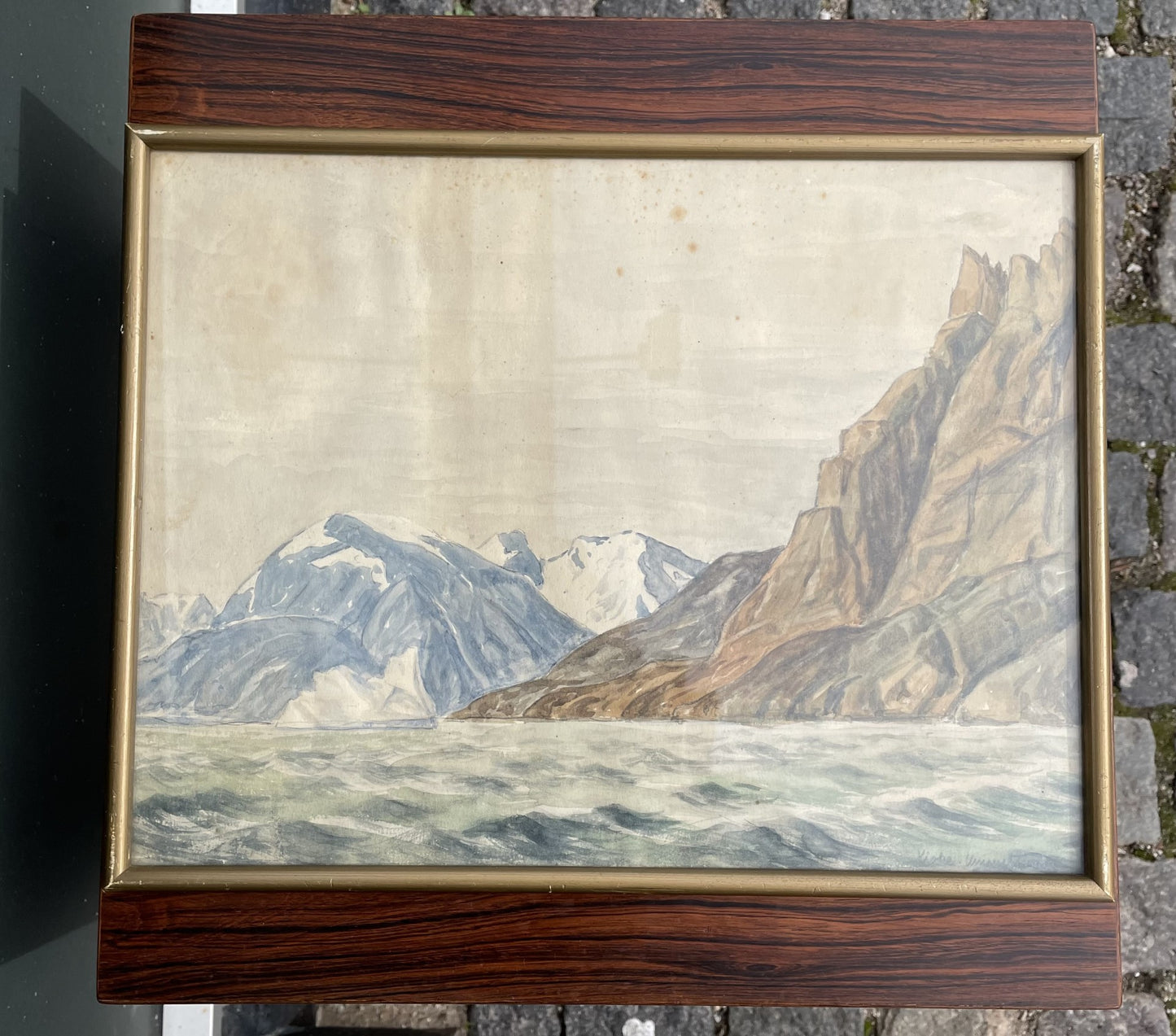 Flot Grønlandsk akvarel fra 1960erne - nr. 011815