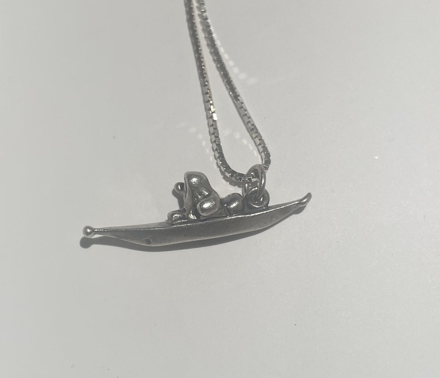 Greenlandic silver necklace (not stamped), chain stamped 925 - no. 02020