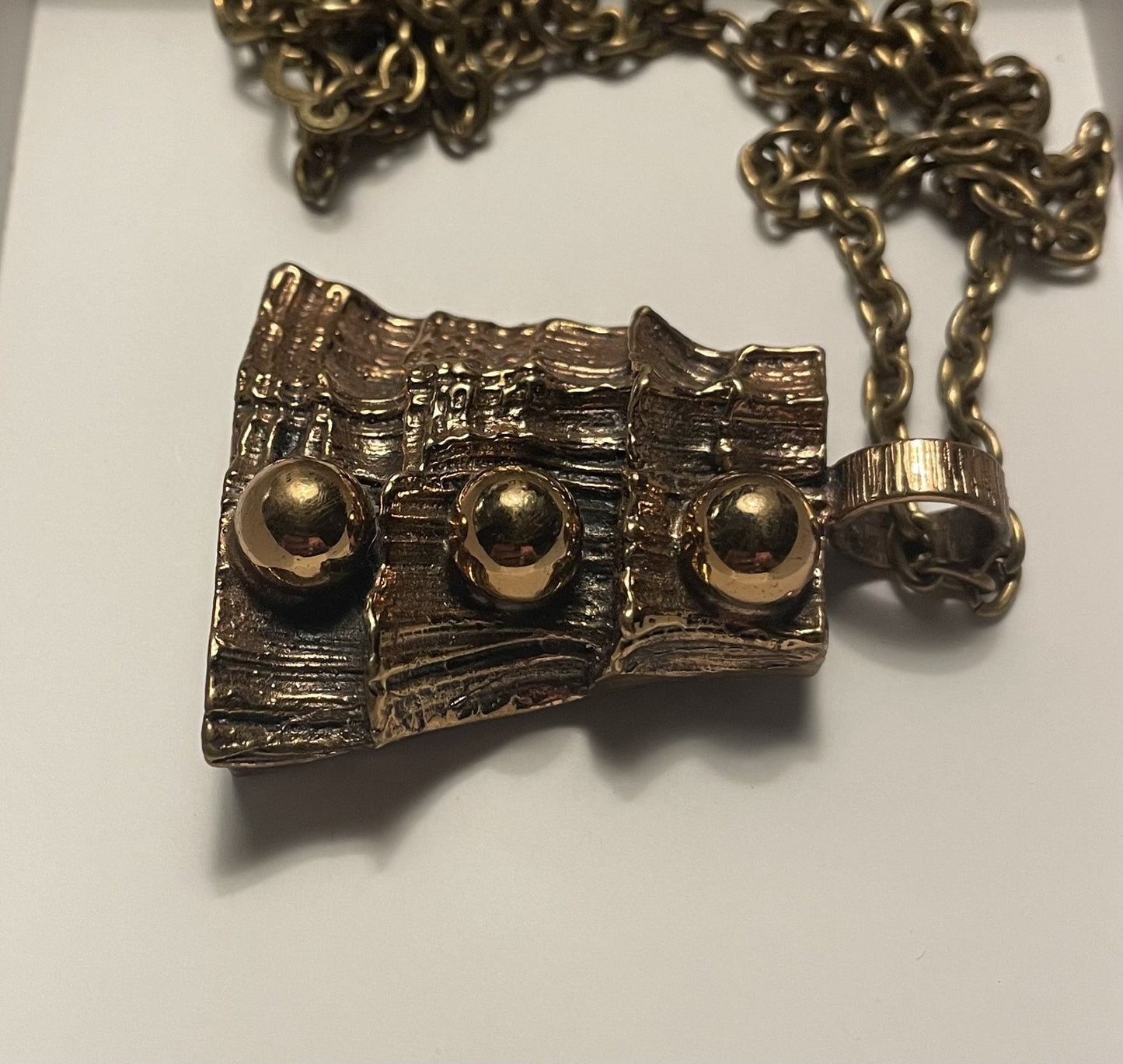 Beautiful bronze pendant from Finland circa 1970 - no. 02150