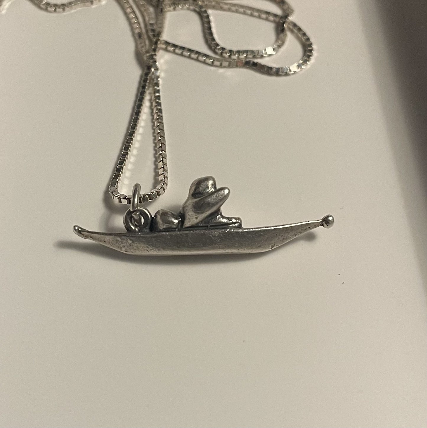 Greenlandic silver necklace (not stamped), chain stamped 925 - no. 02020