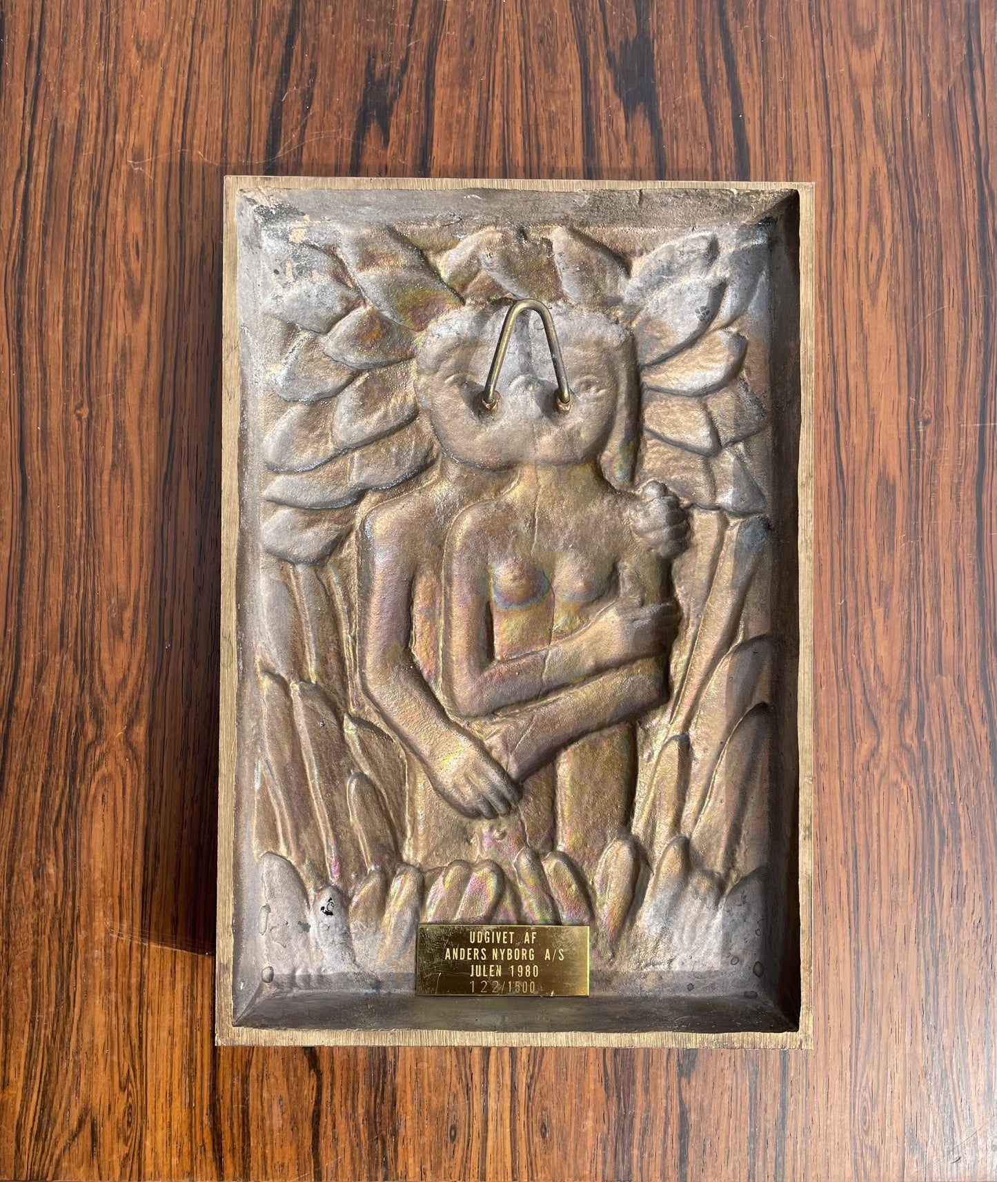 Nice bronze relief by Hans Olsen 1980, published by Anders Nyborg - no. 012000