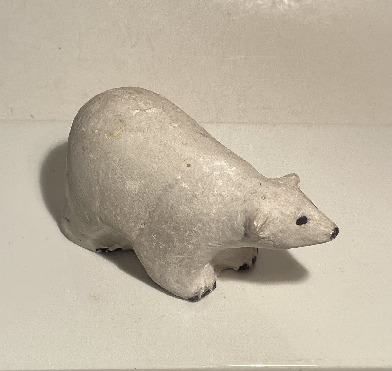 Cute polar bear made of plaster, stamped Nanok - no. 021090