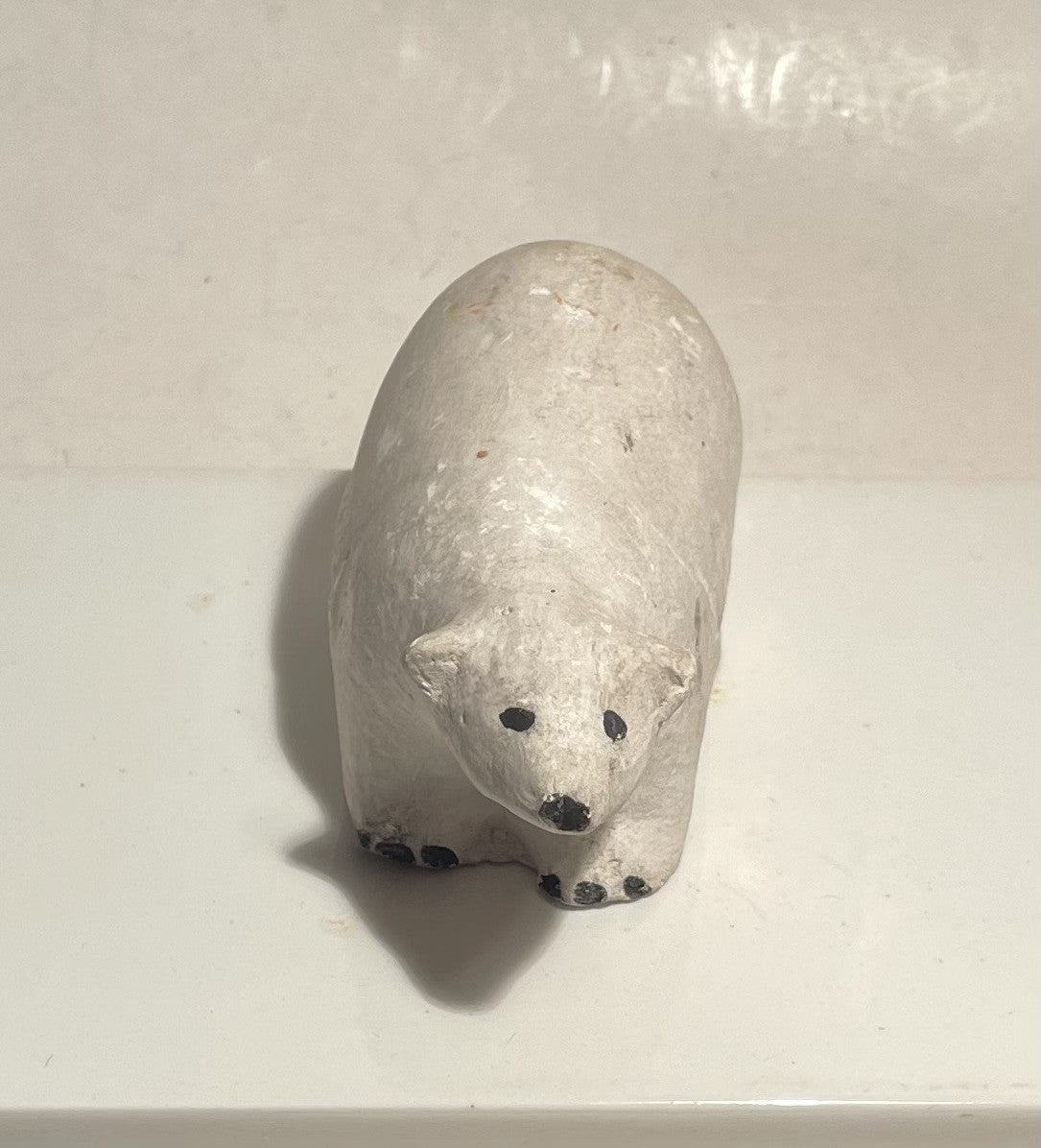 Cute polar bear made of plaster, stamped Nanok - no. 021090