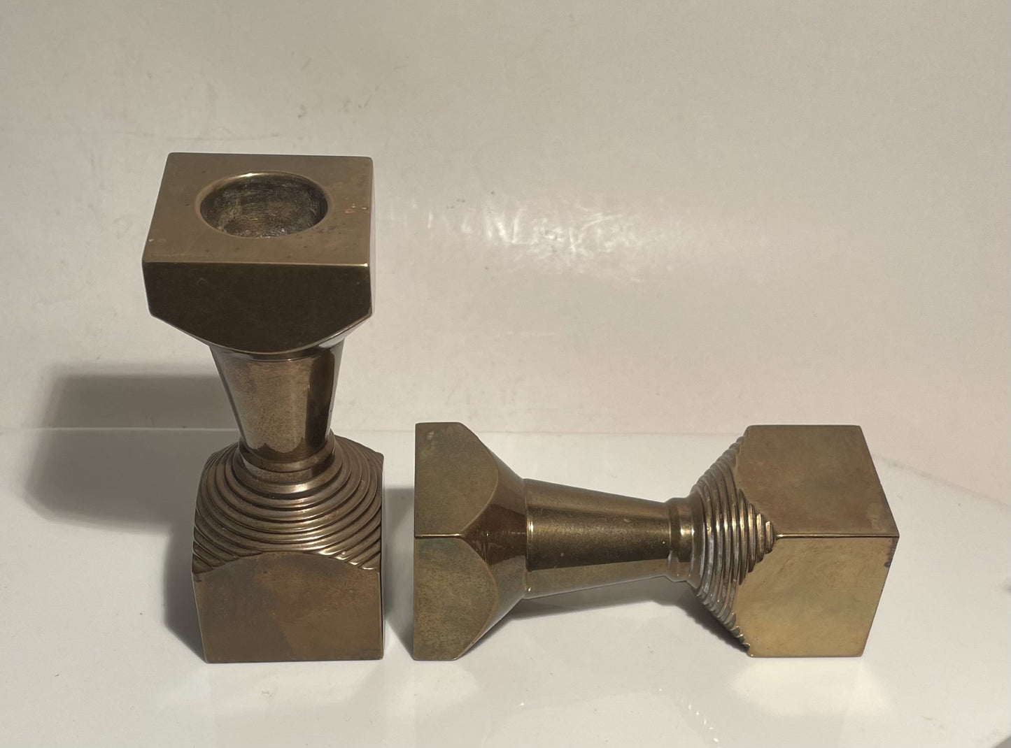 Art Deco bronze candlesticks - no. 021020