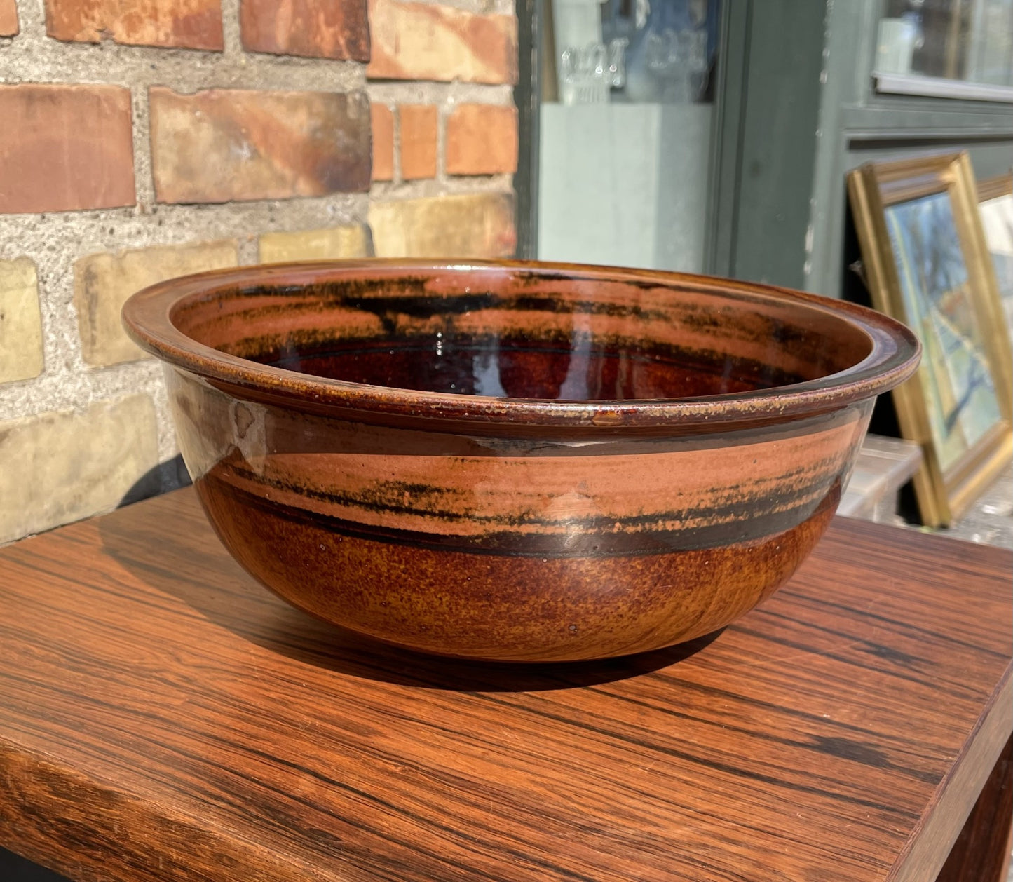 Beautiful stoneware bowl from Knabstrup - no. 012081