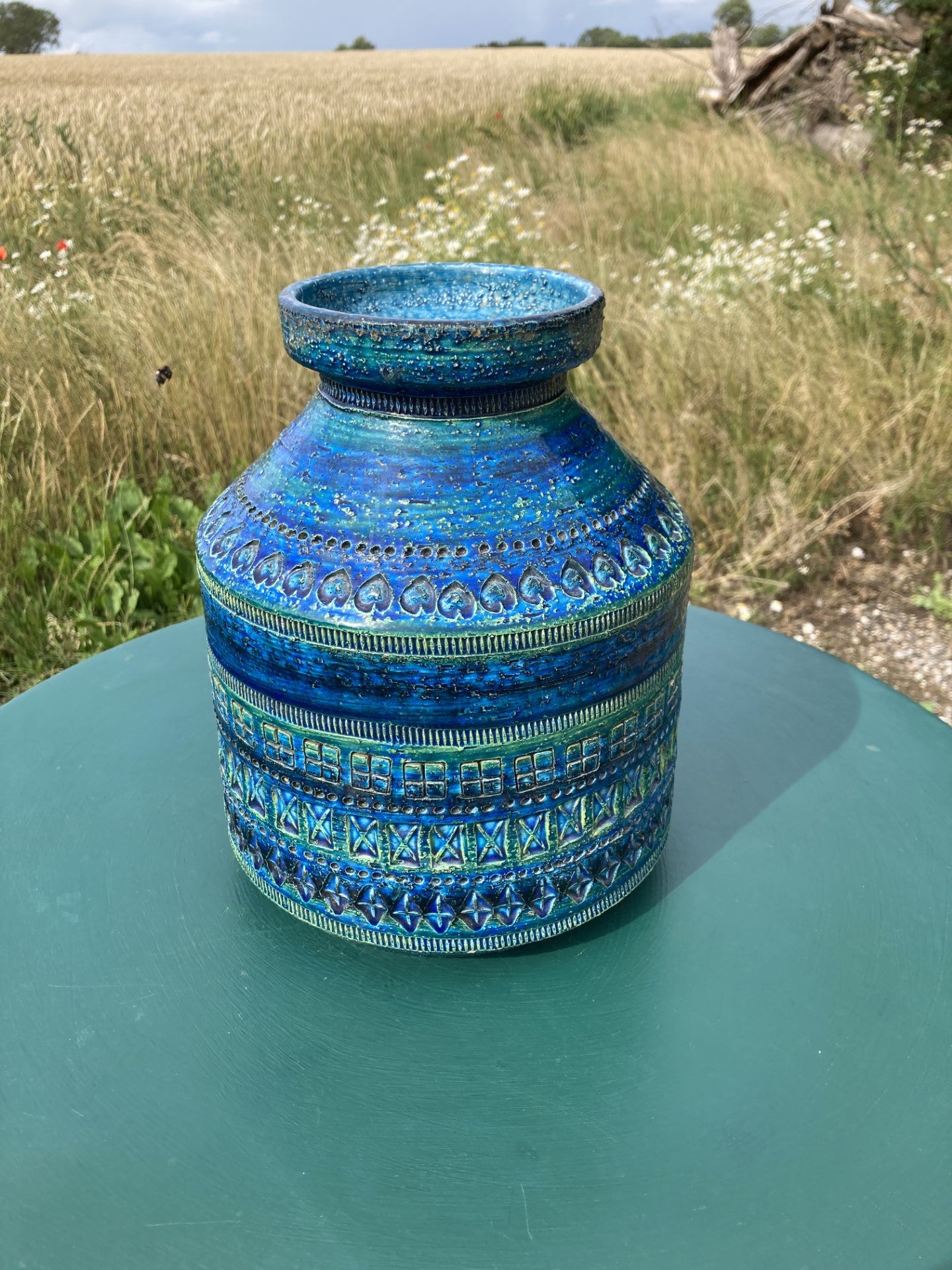 Smuk Aldo Londi stentøj vase fra Bitossi i Rimini Italien - nr. 0402