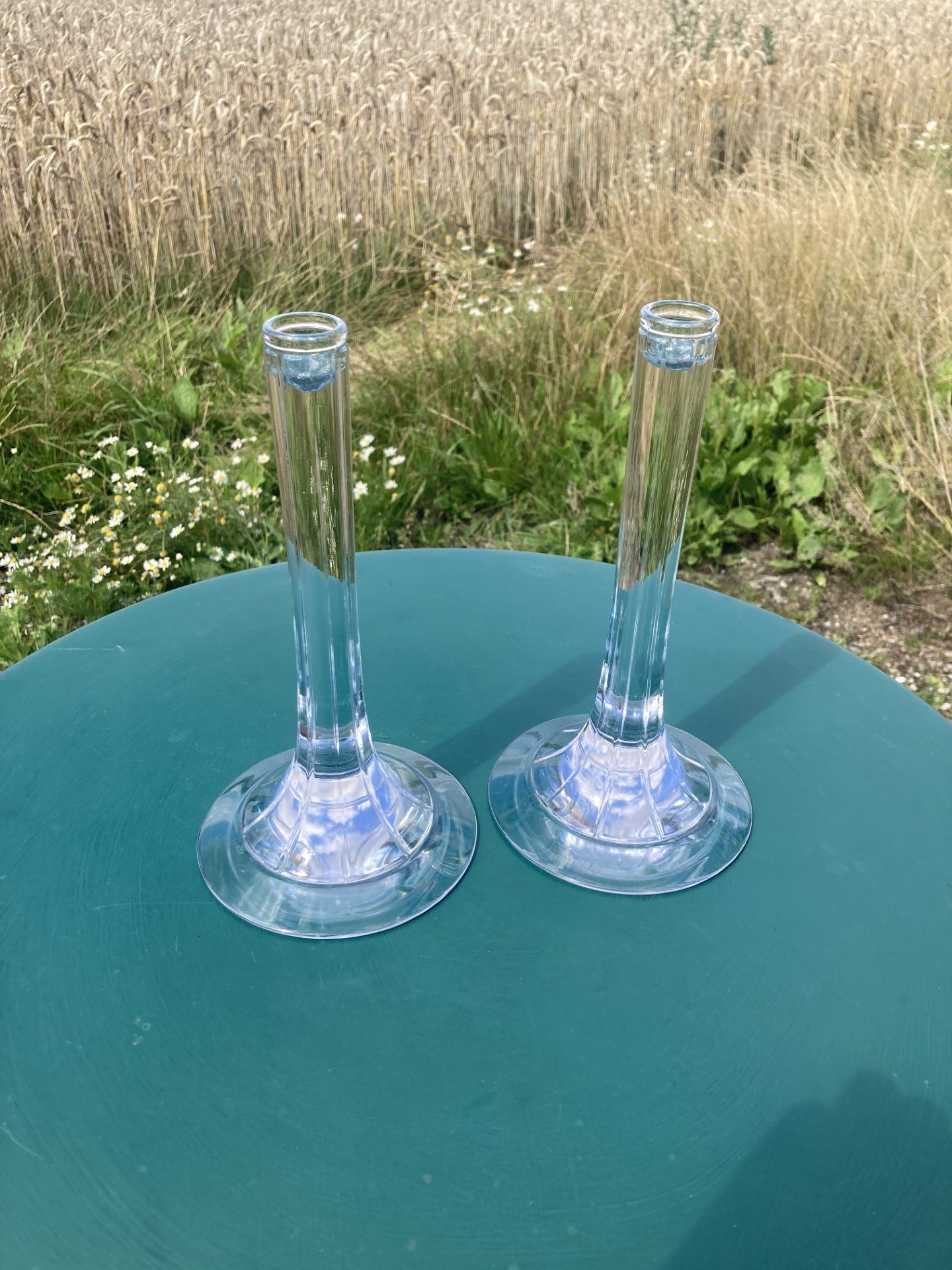 A pair of beautiful Holmegaard candlesticks - no. 0391