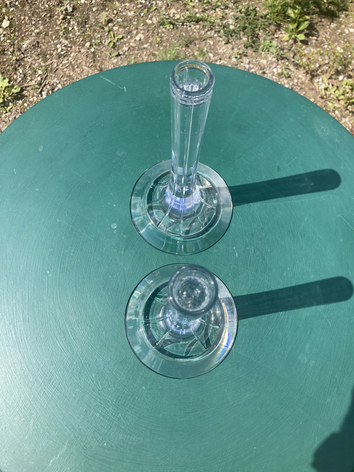 A pair of beautiful Holmegaard candlesticks - no. 0391