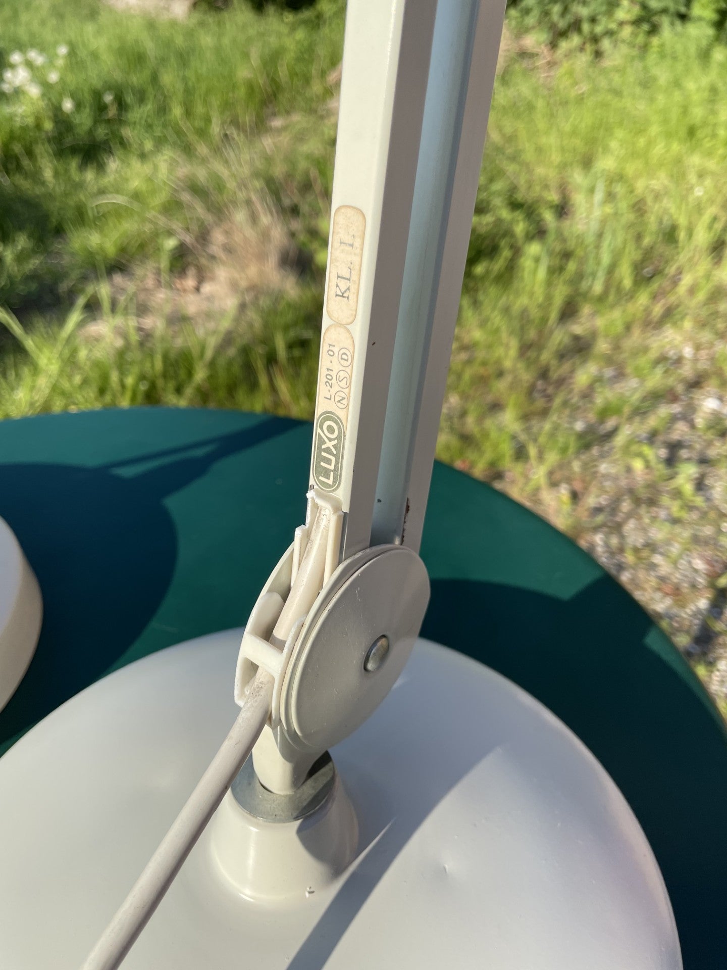 2 stk. Luxo arkitekt bordlamper med drejelig lampehoved og tung lampebase - nr. 09095