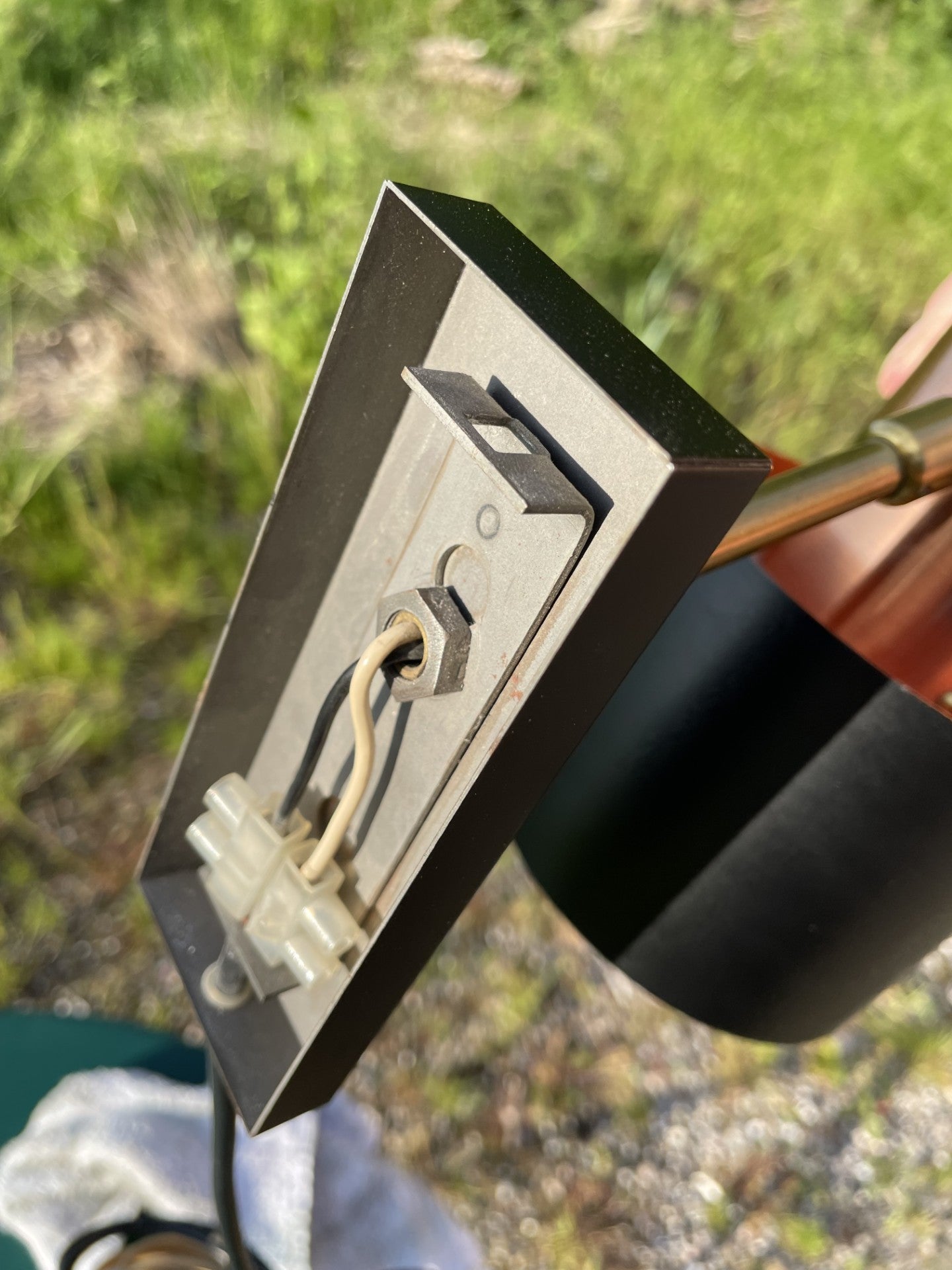 Nice Jo Hammerborg wall lamp in copper and metal - no. 019093