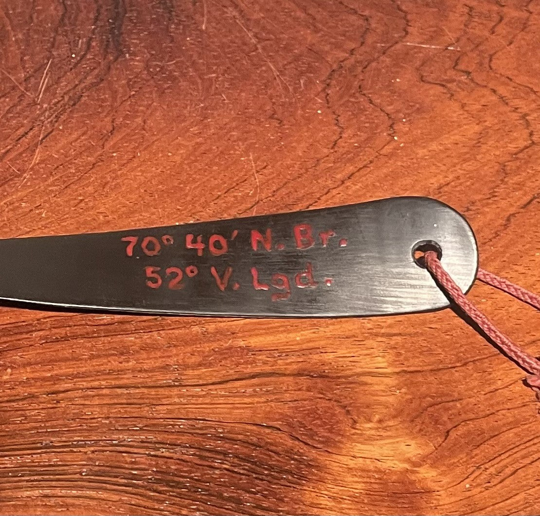 Greenlandic letter opener from Umanak, circa 1970s - no. 00400