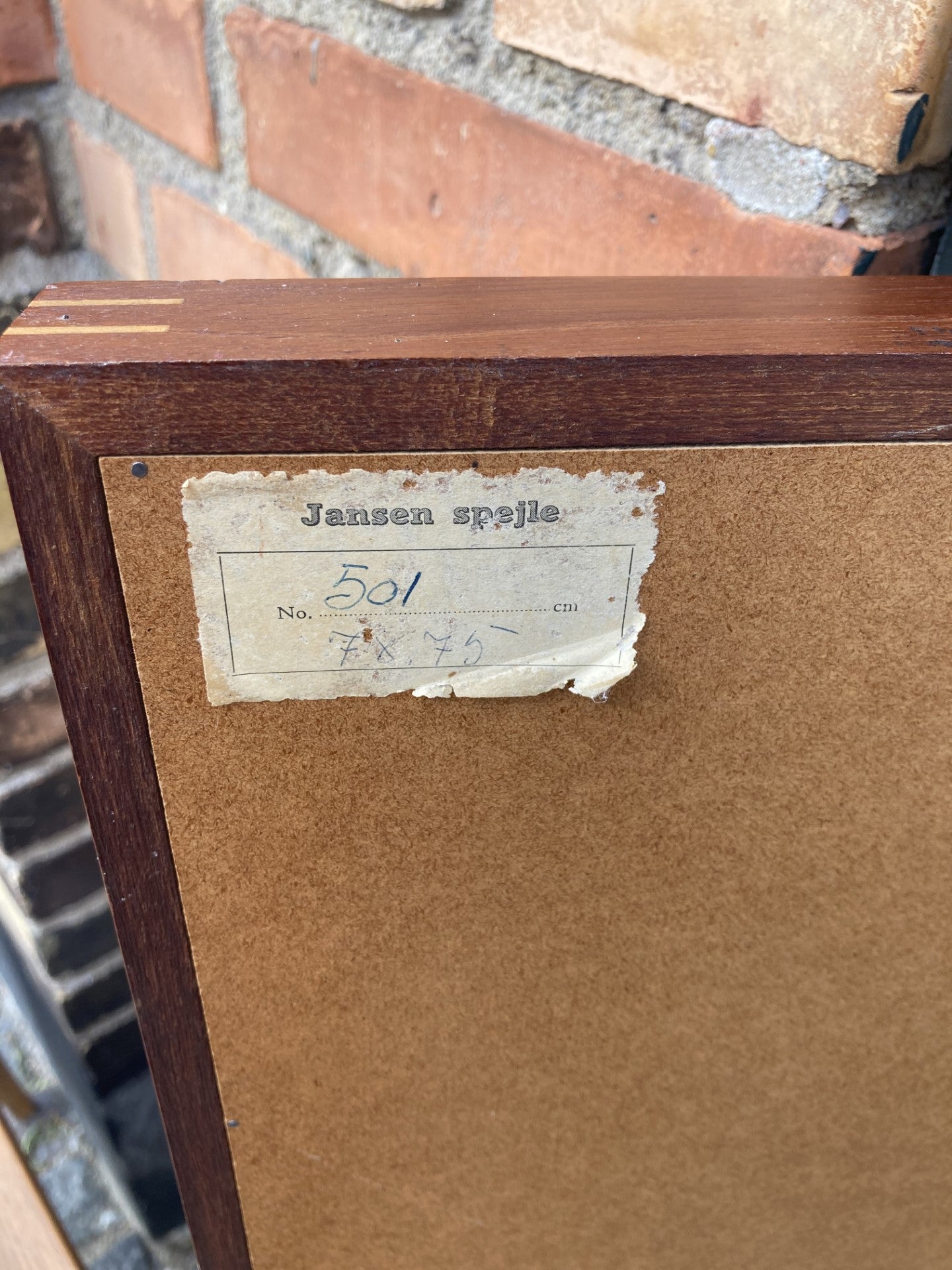 Beautiful Jansen teak mirror - no. 0798