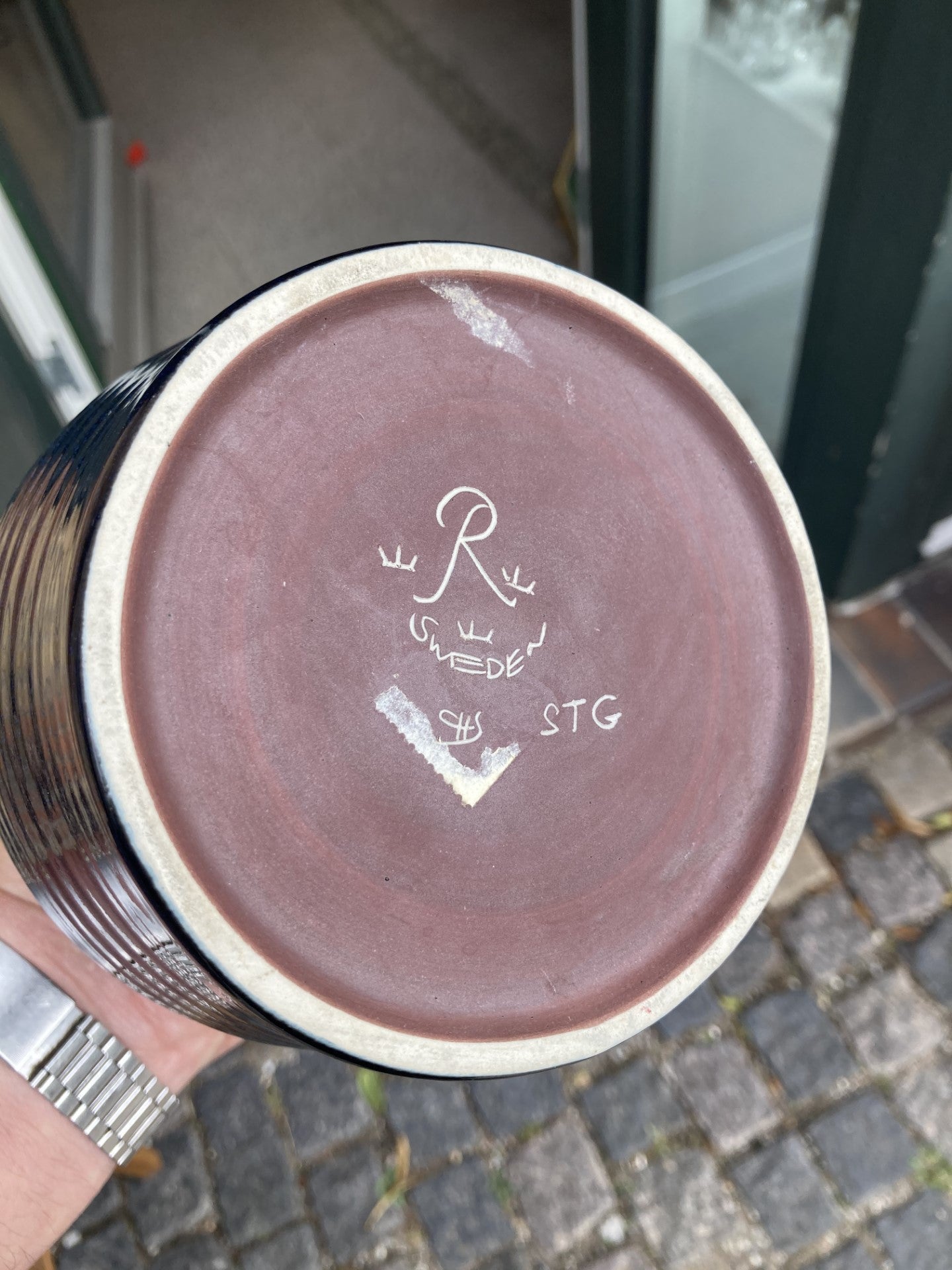 Nice stoneware vase from Rørstrand, design by Carl Harry Stålhane - no. 890