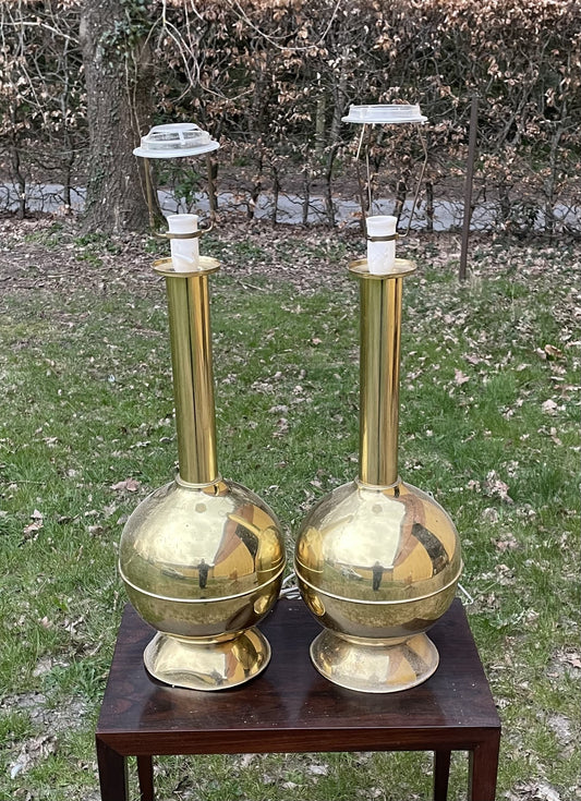 1 par messing bordlamper - NR. 625685