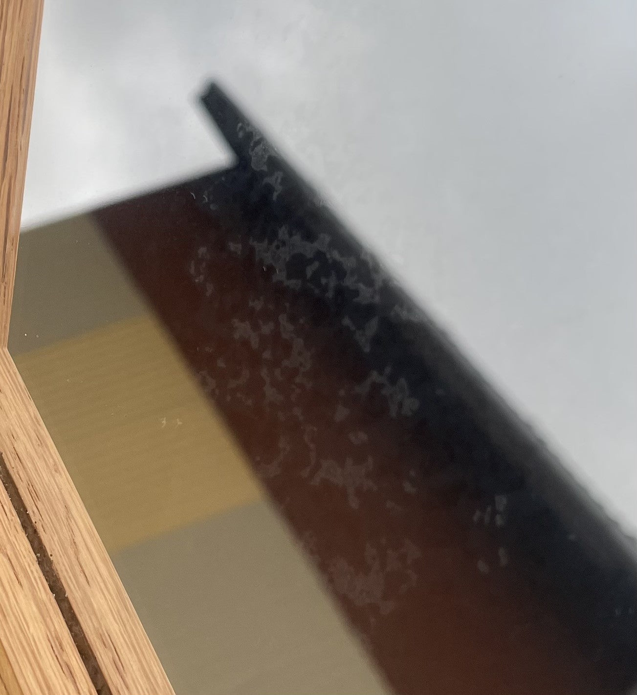 Beautiful 8-sided mirror in oak - no. 250825