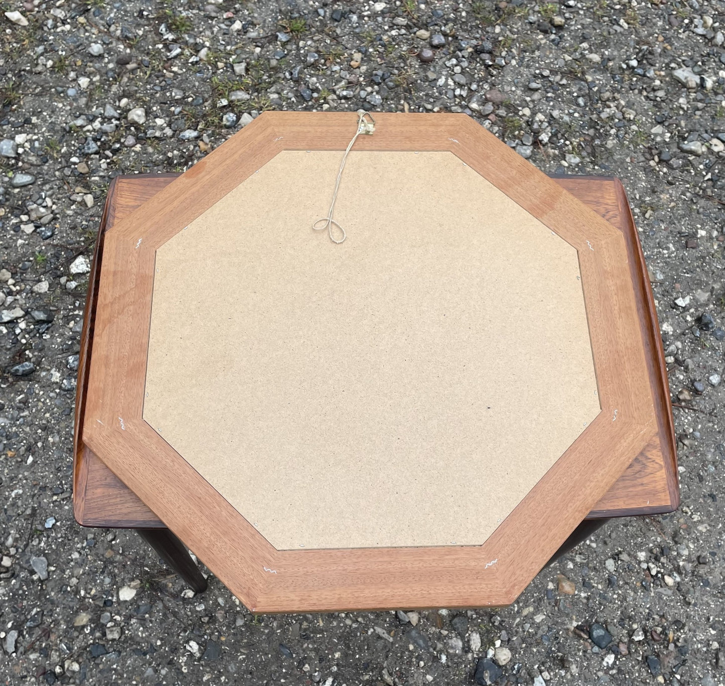 Beautiful 8-sided mirror in oak - no. 250825