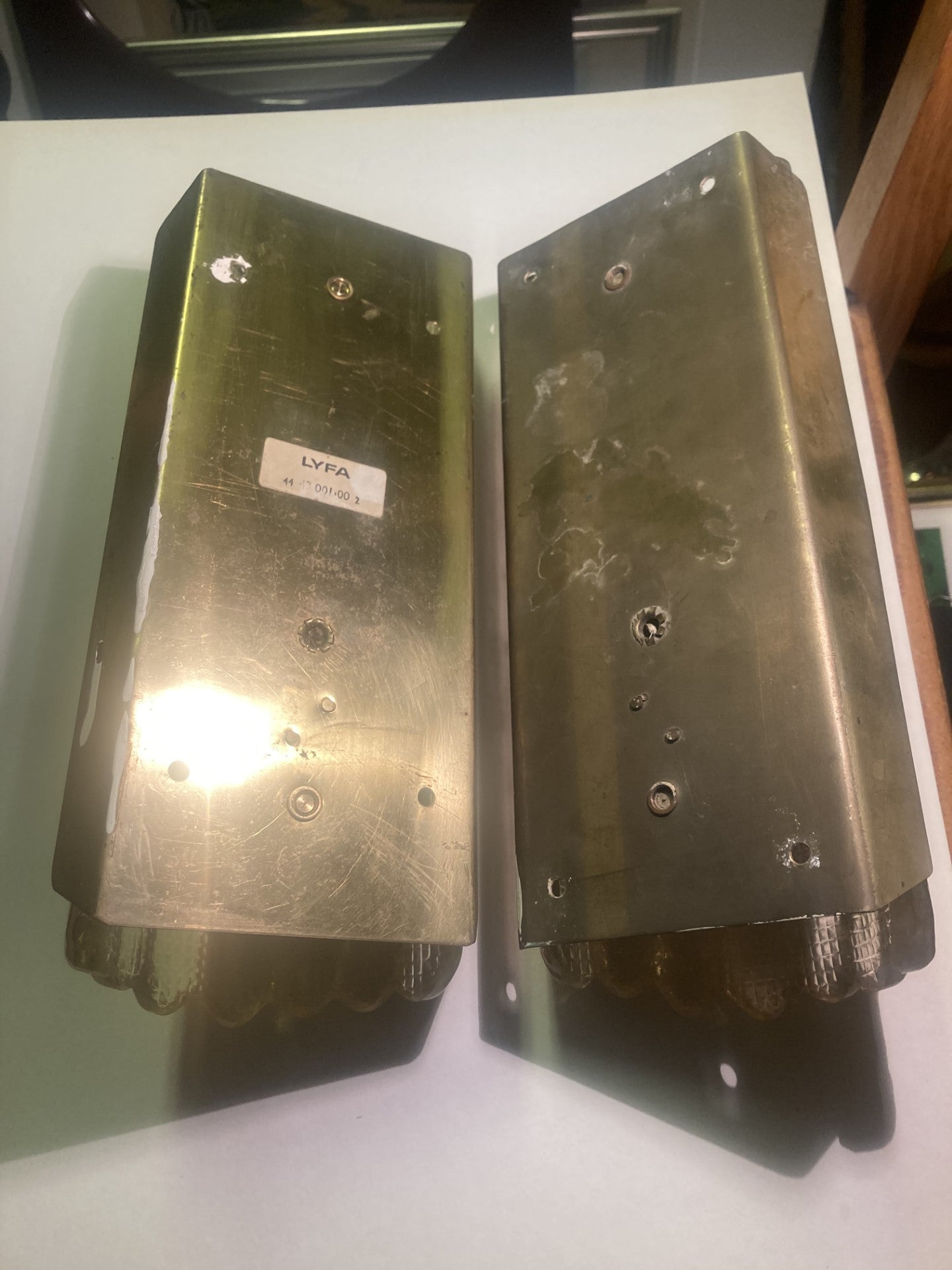 A pair of beautiful Carl Fagerlund wall lamps from Lyfa - no. 01080