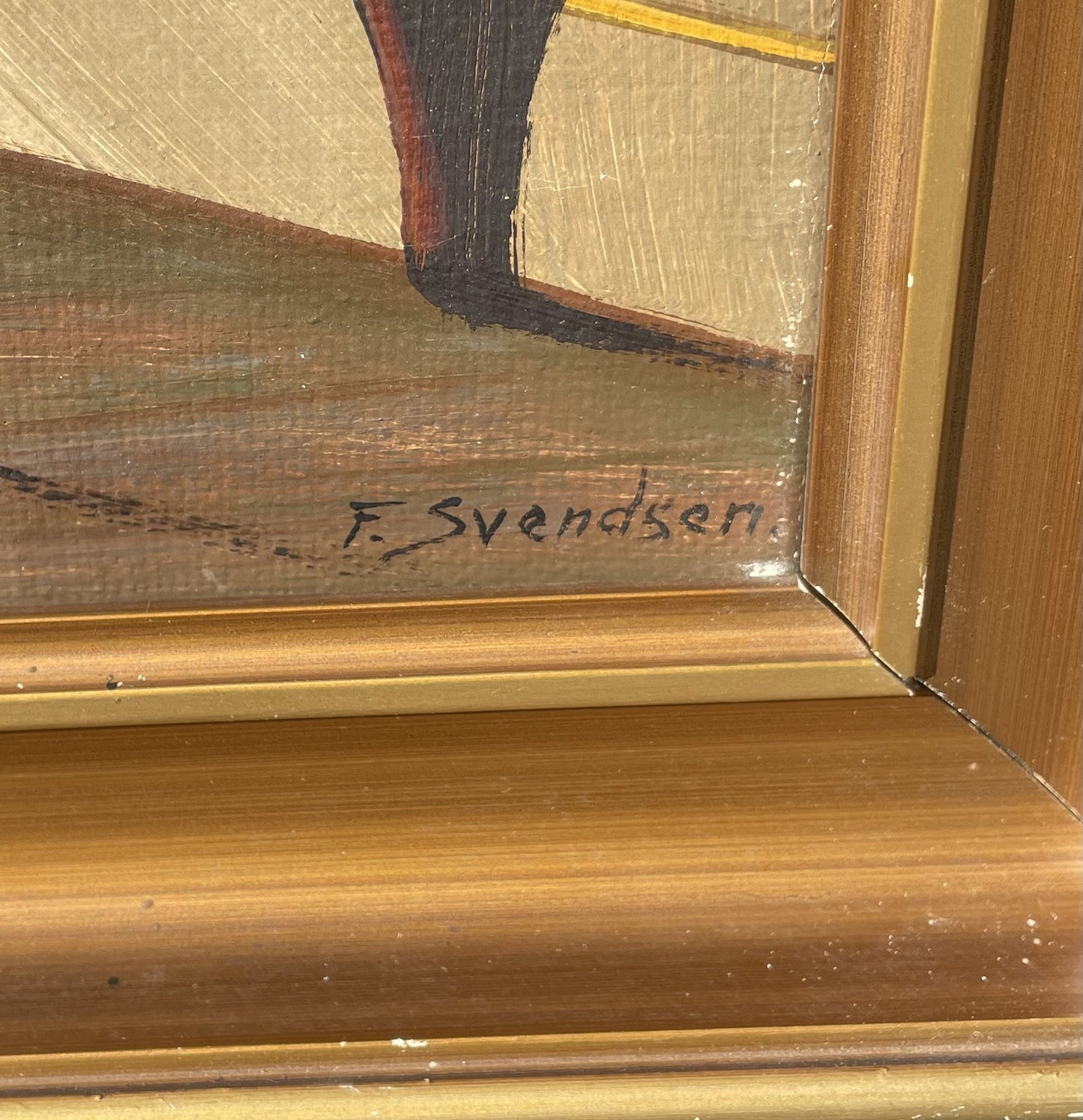 Frederik Svendsen (1885-1975) interiør maleri, olie på lærred - nr. 562478