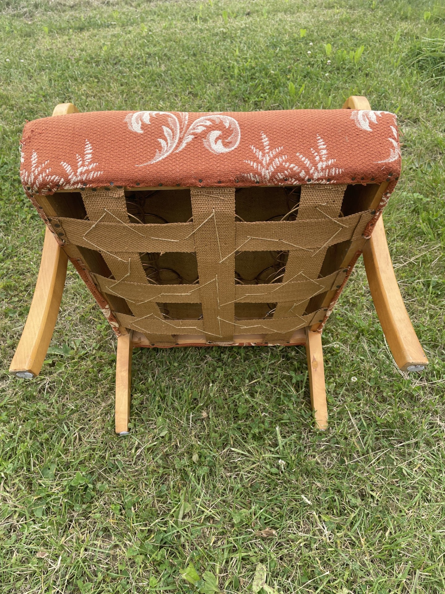 Beautiful old Swedish armchair/armchair made of birch wood - no. 09090