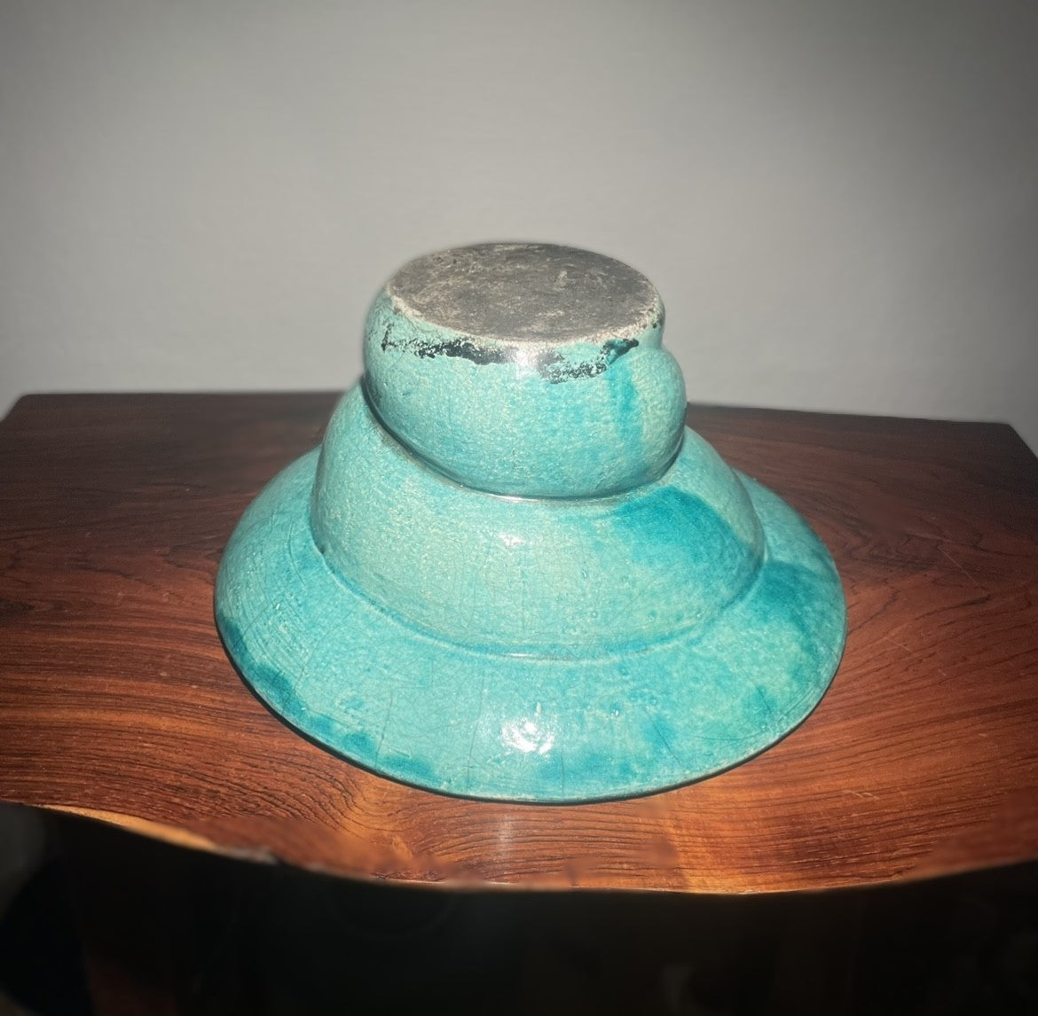 Charlotte Holm design, flot moderne Raku brændt keramik skål fra 2001 - nr. 012320
