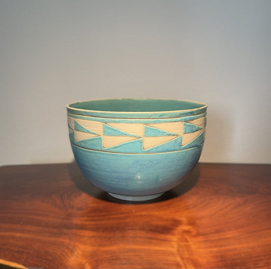 Beautiful Christa Julin unique stoneware bowl - no. 021057