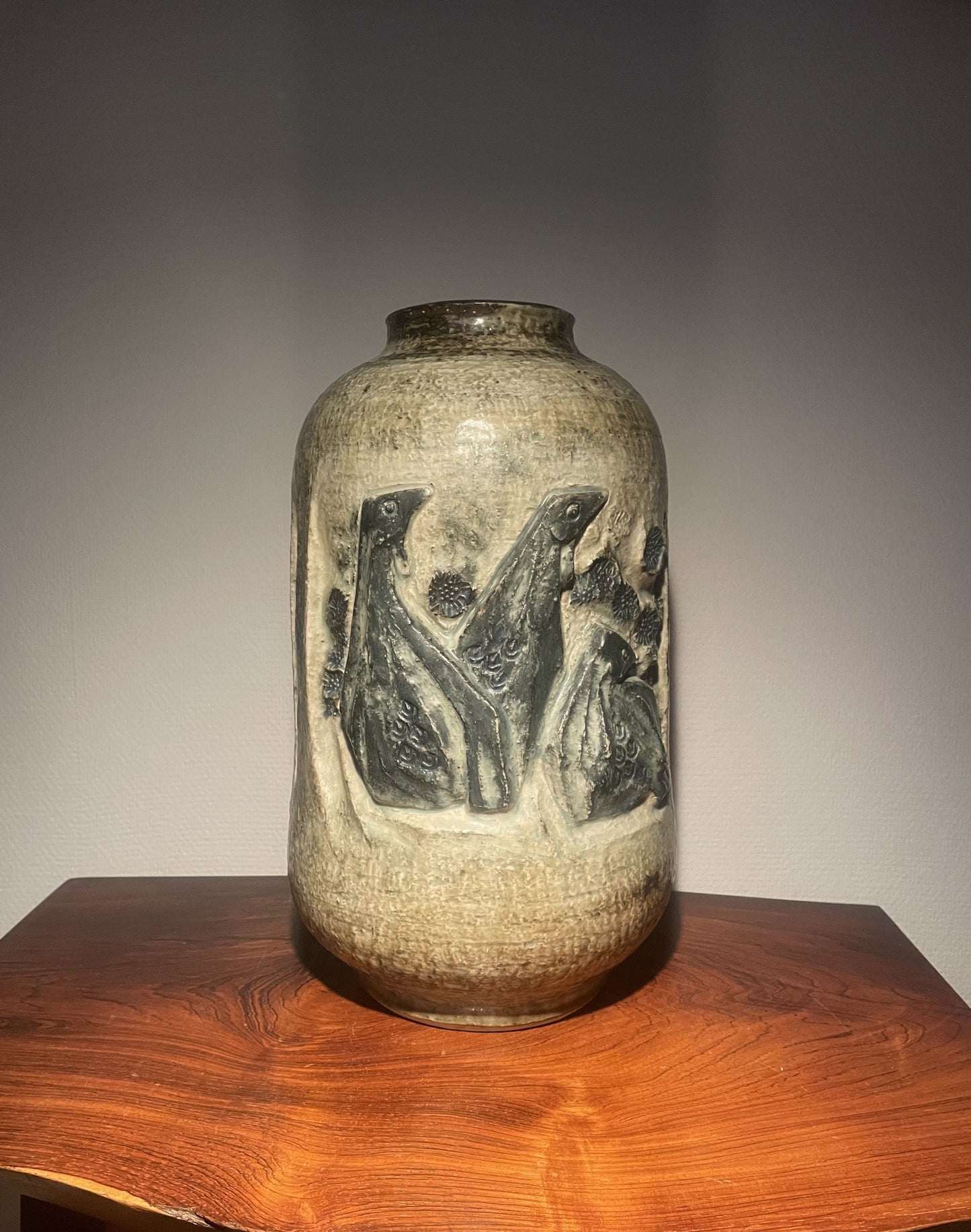 Large stoneware floor vase from Royal Copenhagen, design by Jørgen Mogensen, Denmark 1960s - no. 000222