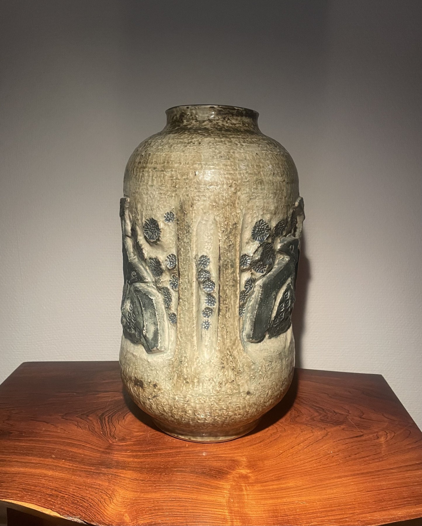 Large stoneware floor vase from Royal Copenhagen, design by Jørgen Mogensen, Denmark 1960s - no. 000222