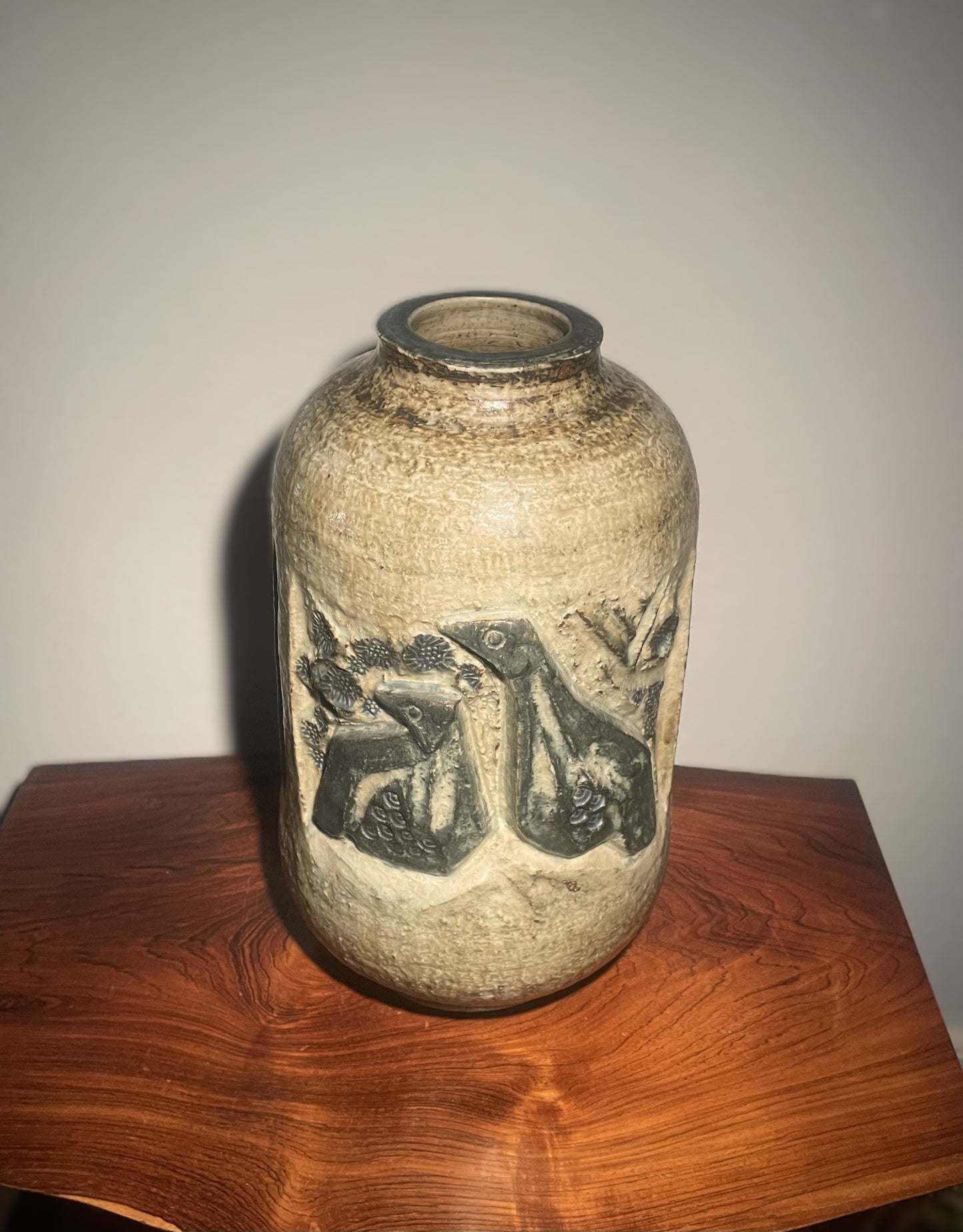 Large stoneware floor vase from Royal Copenhagen, design by Jørgen Mogensen, Denmark 1960s - no. 000222
