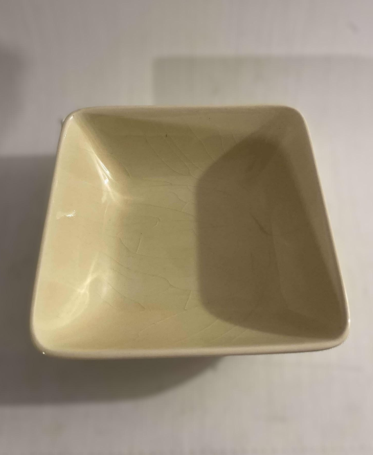 Nanna Ditzel for Søholm, iconic cracked ceramic bowl in shades of beige, Denmark 1960s