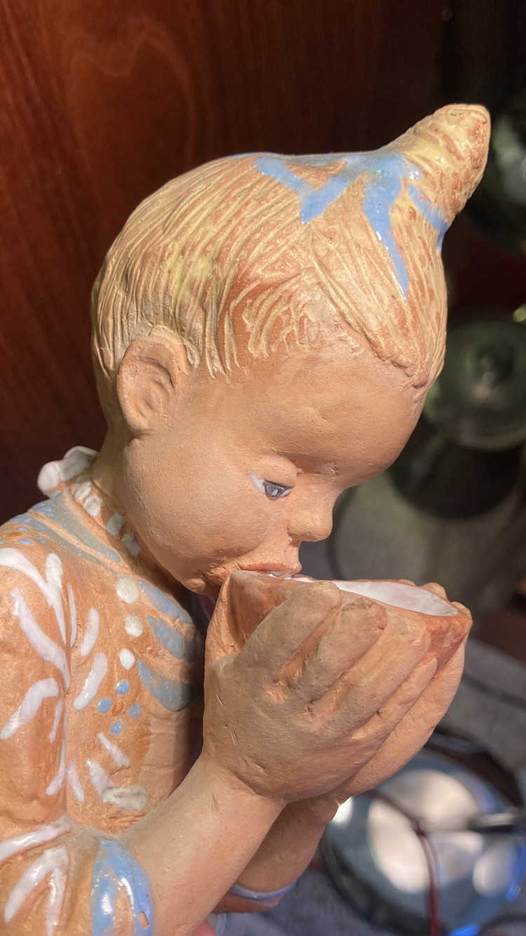 Pigefigur af keramik fra Illum Bolighus, Danmark 1960erne - nr. 455888