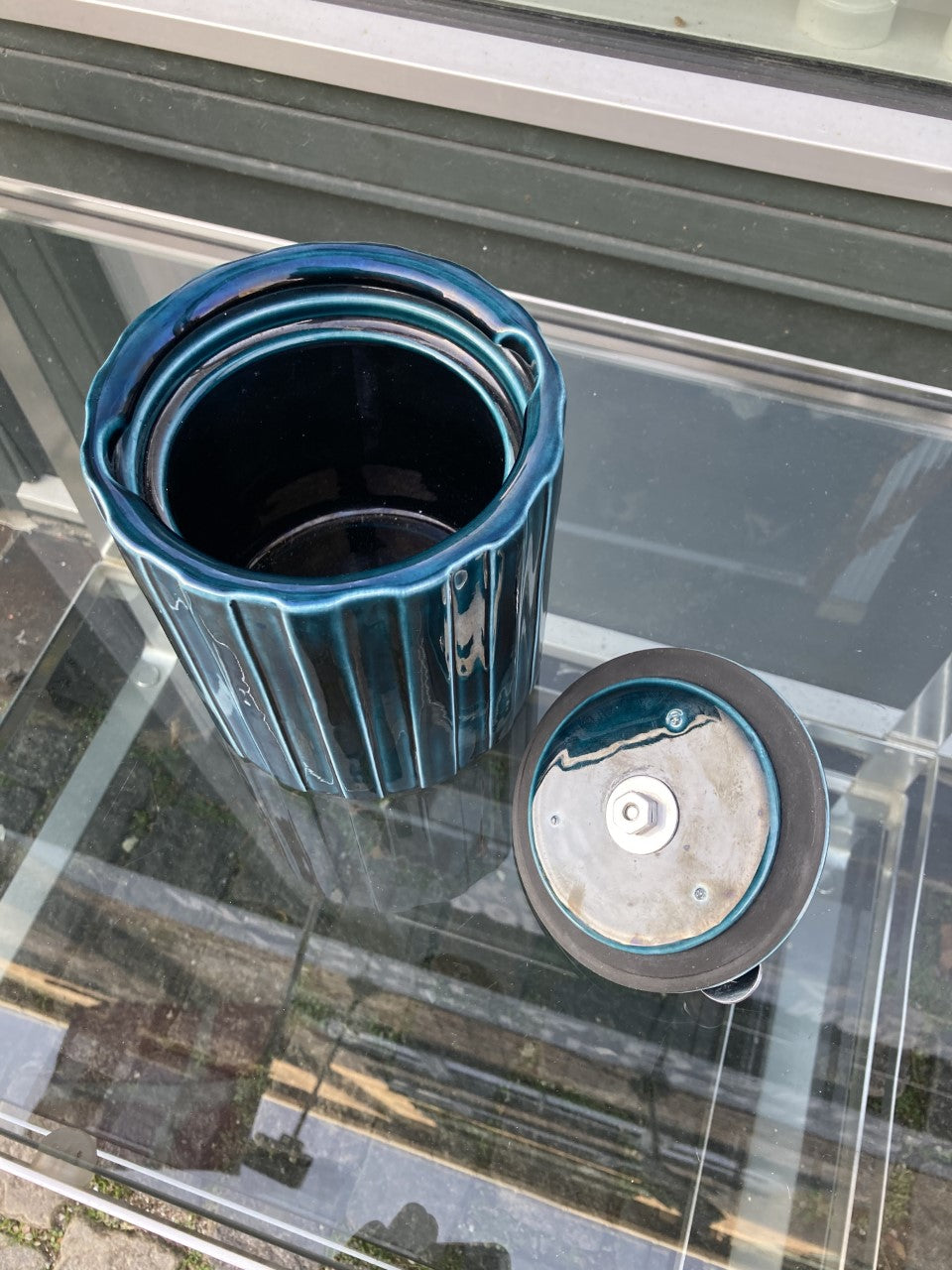 Beautiful stoneware tobacco jar - Mr. 025777