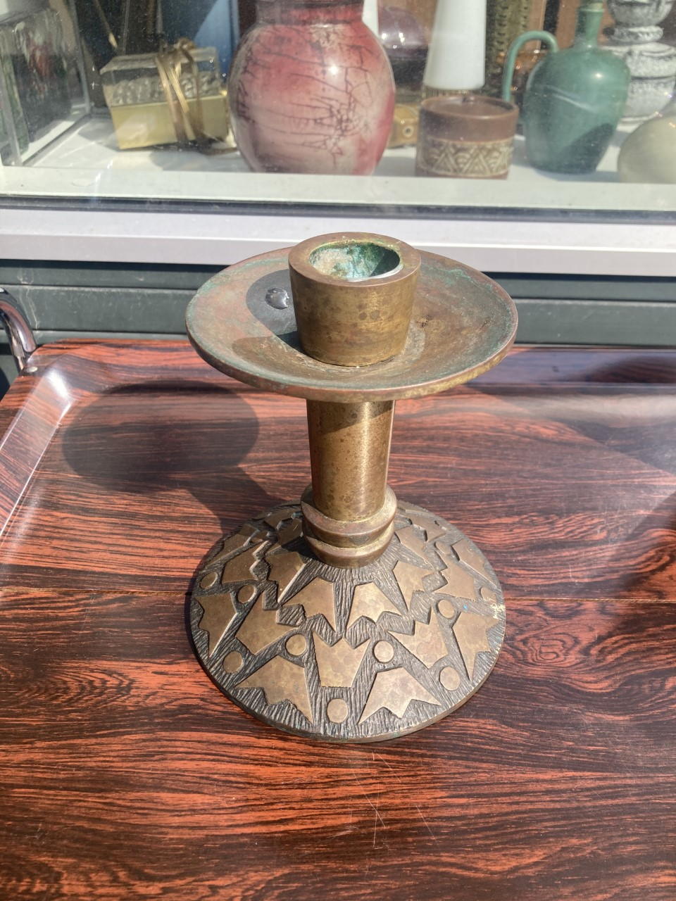 Beautiful bronze candlestick from Sweden - no. 0013