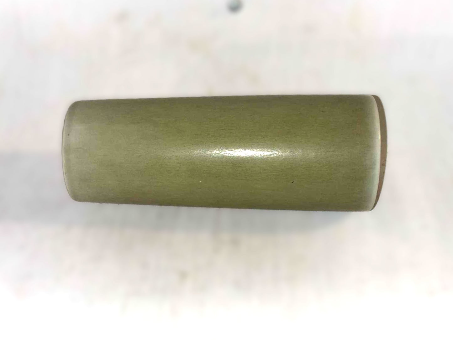 Mid-Century stoneware vase in Lime Green Hare Fur Glaze from Palshus, Denmark 1960s