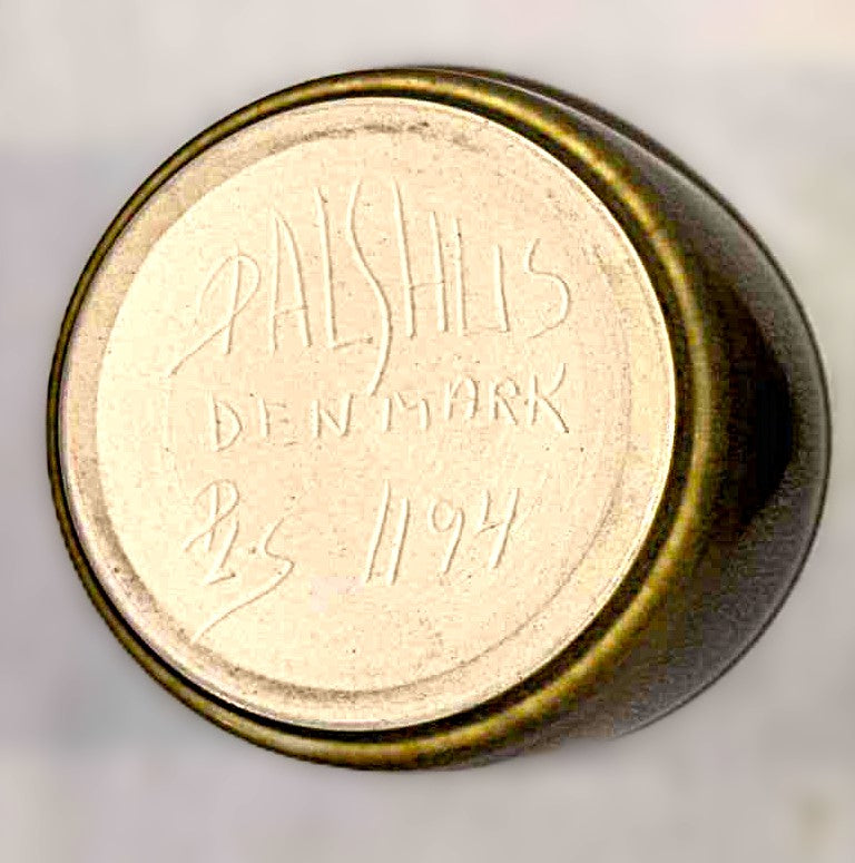 2 beautiful marmalade jars made of hare fur glaze, Palshus Denmark 1960s