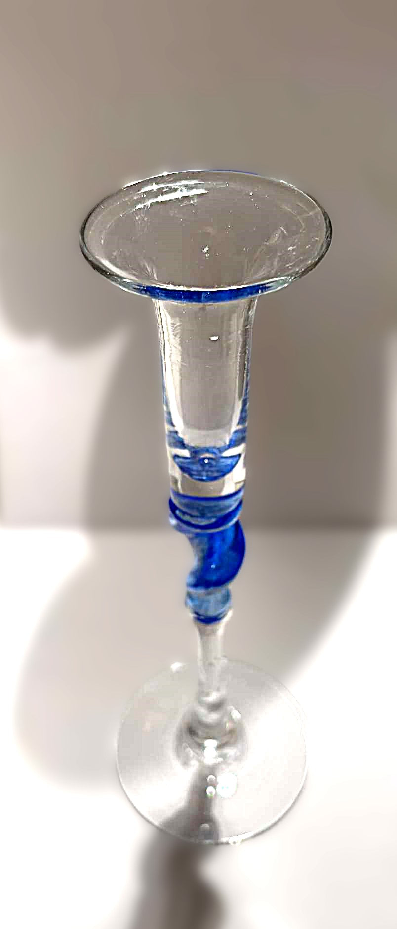 美しい吹きガラスの燭台、デンマーク、1990年代