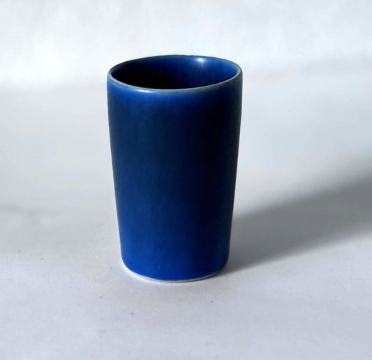 Small Palshus vase in Cobalt Blue Hare Fur Glaze, Denmark 1960s