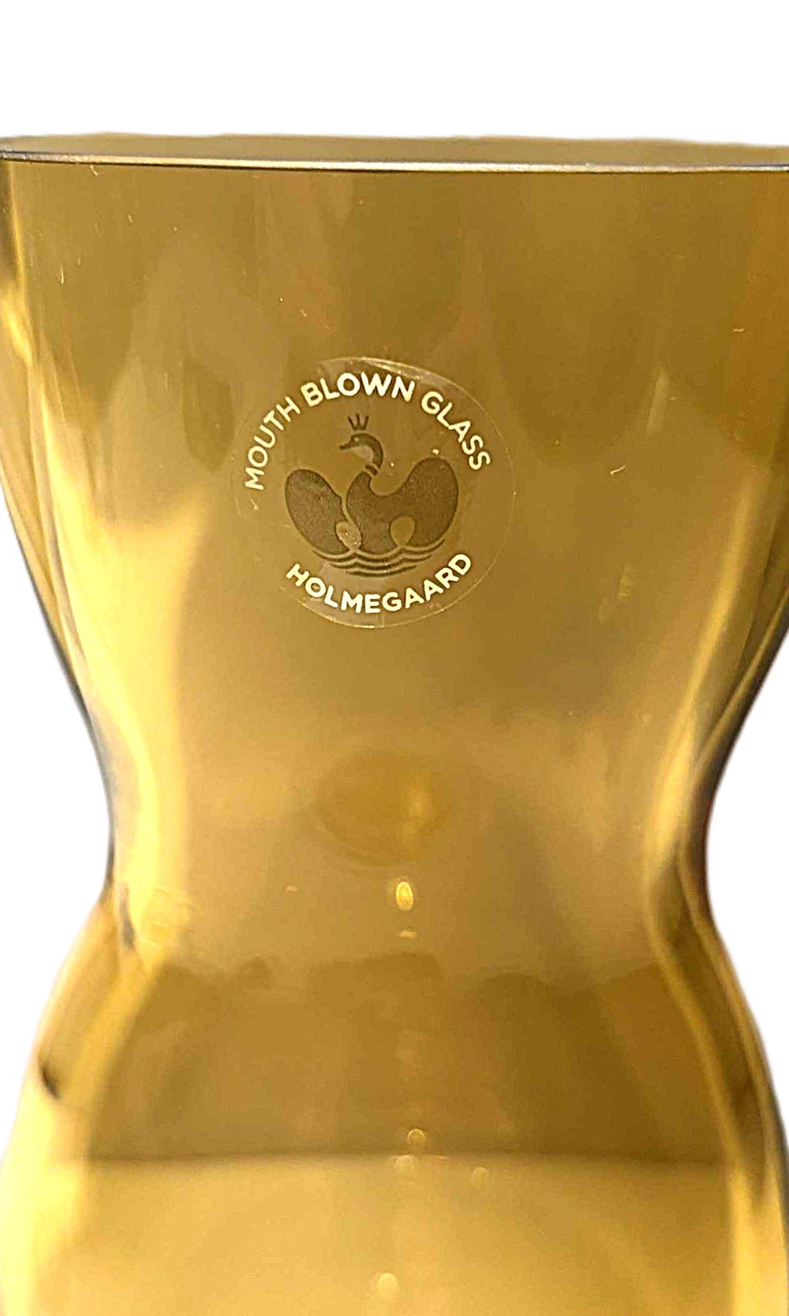 Holmegaard の琥珀色の美しいカラバスガラス花瓶 - 品番 19374688