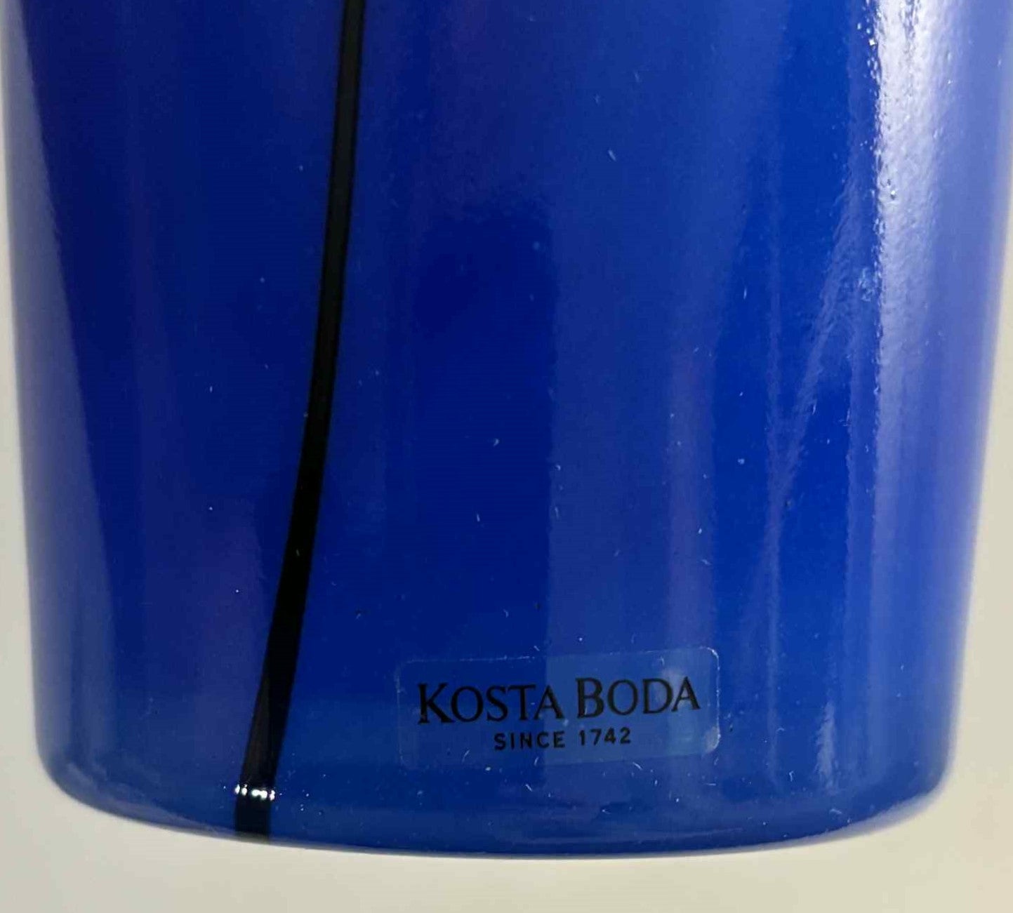 Tall Flower vase Blue Black Woodlands Tall Glass Vase Anna Ehrner Woodlands (2001) Vase