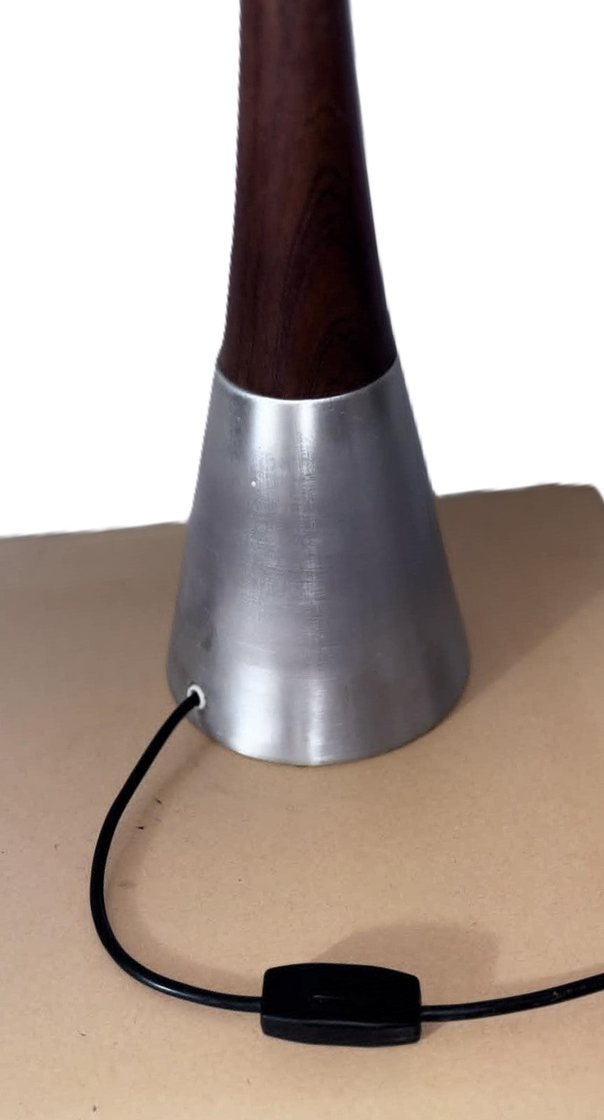 Svensk bordlamper i aluminium og palisander fra Bergboms, design af Bernt Nordsted, 1960'erne
