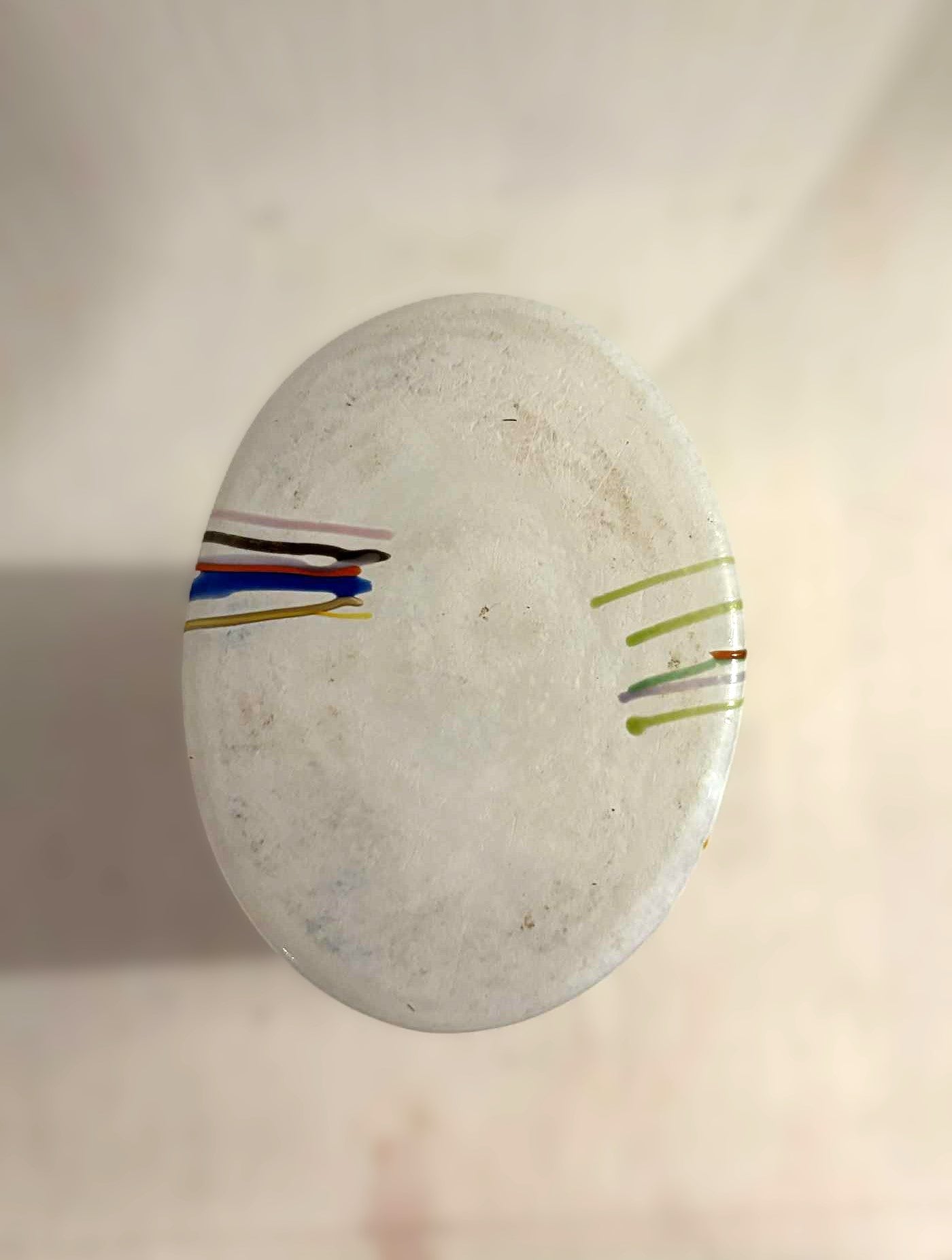 Bertil Vallien for Kosta Boda Rainbow Column Vase, Swedish Glass Art 1970s.