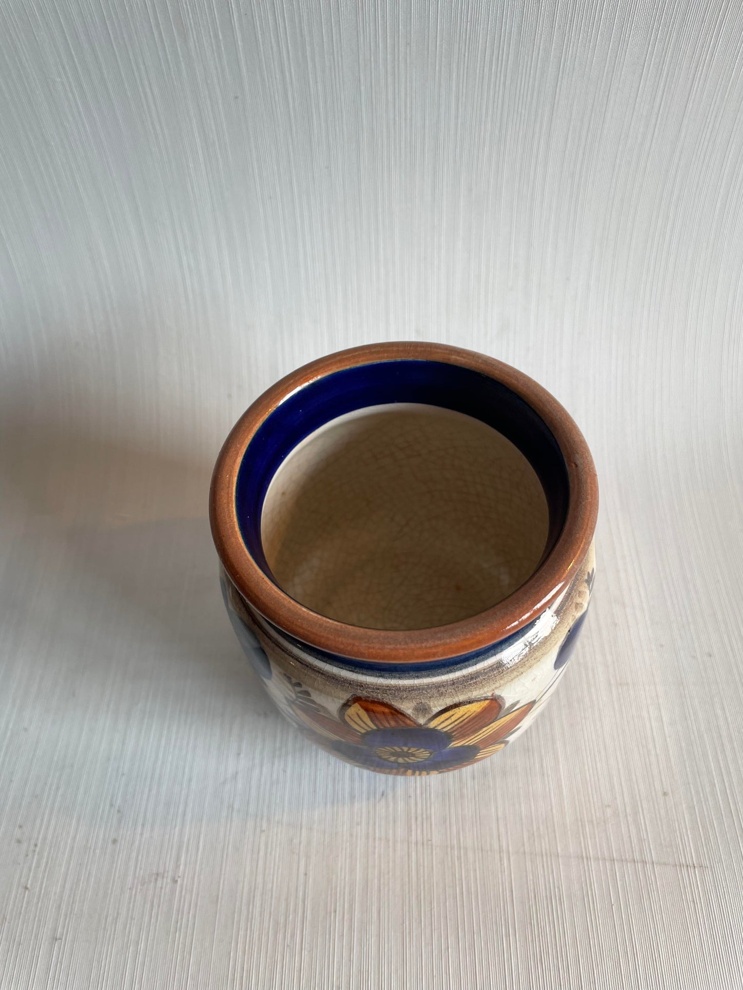 Beautiful old faience vase from Aluminia - no. 011060