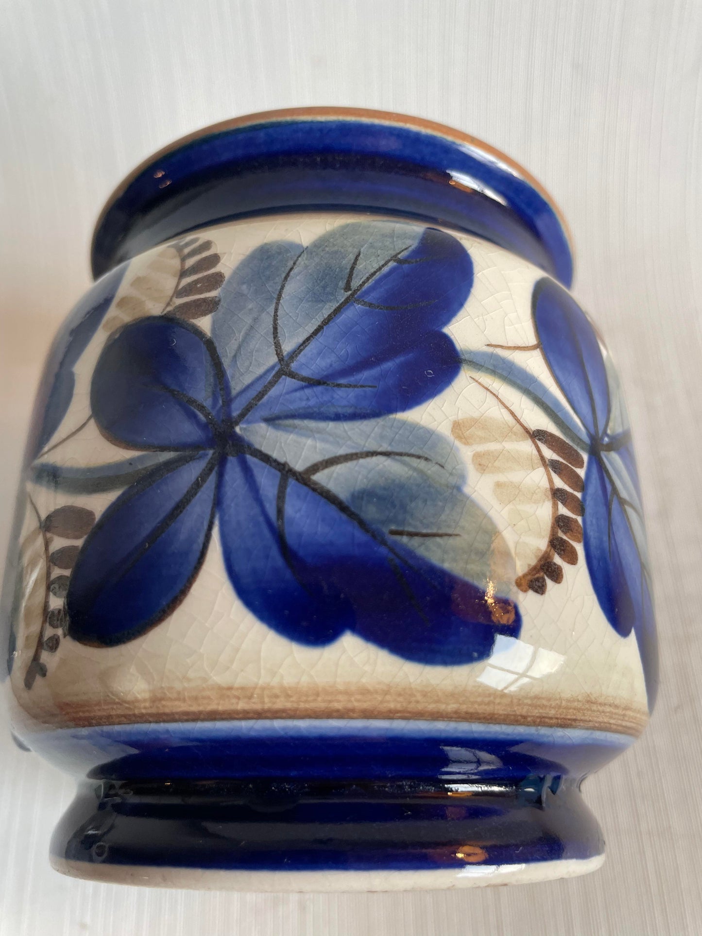 Beautiful old faience vase from Aluminia - no. 011060