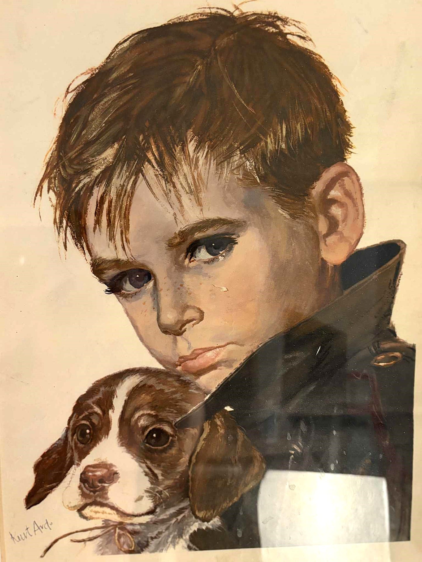 有名なデンマークのイラストレーター、クルト・アードによるかわいいリトグラフ