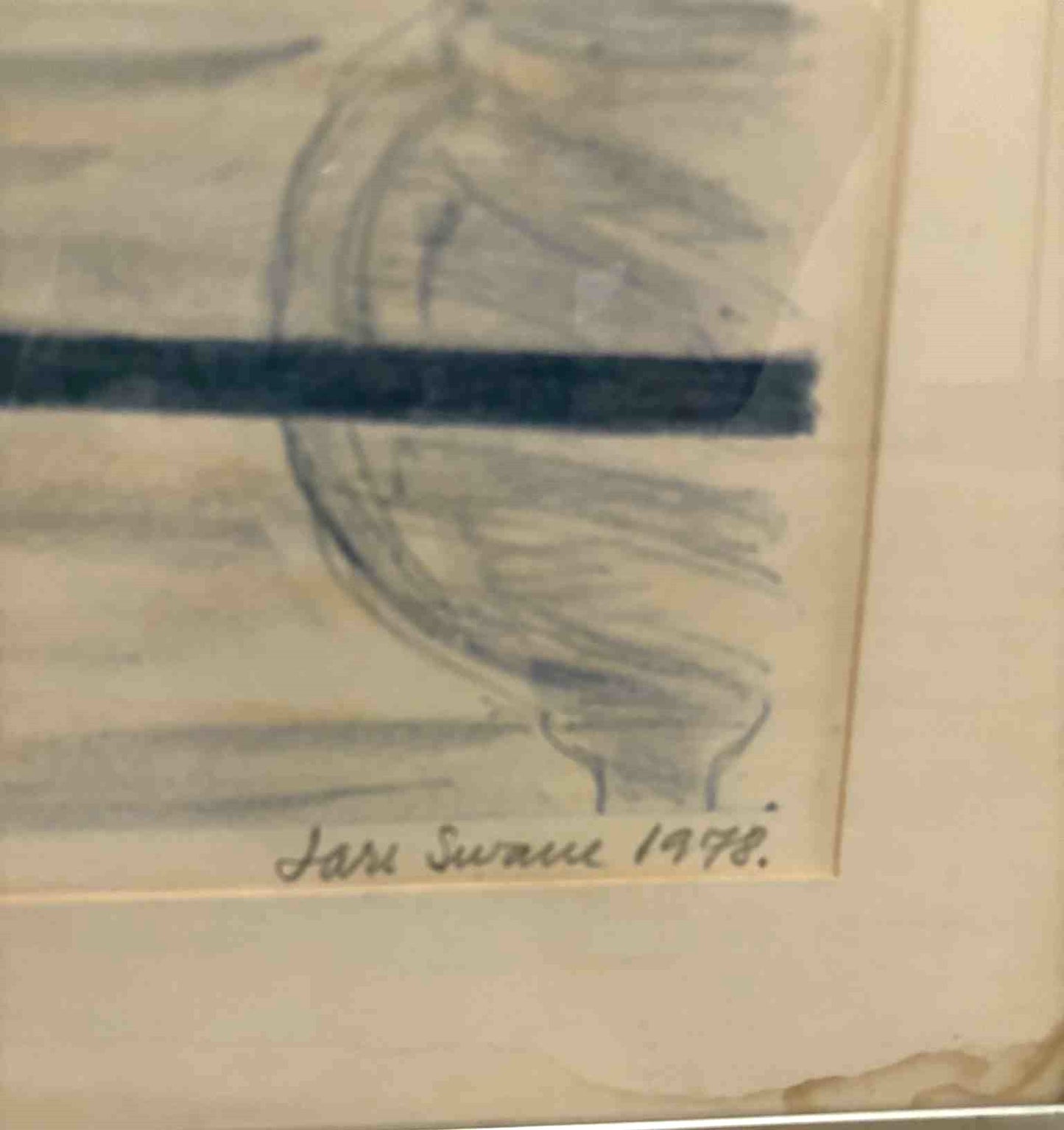 ラース・スワン（1913-2002）による美しく穏やかなリトグラフ、1978年制作